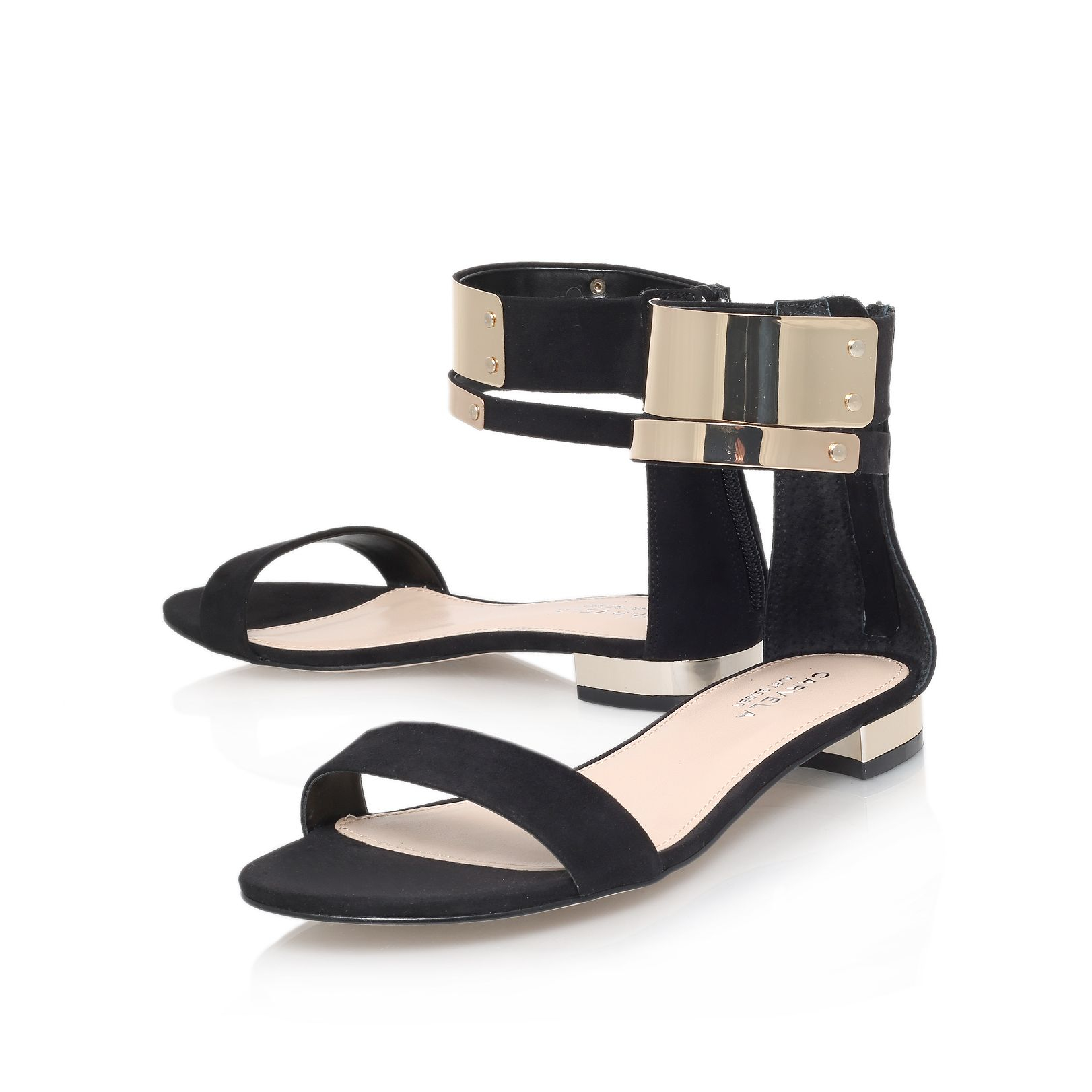 carvela black flat sandals