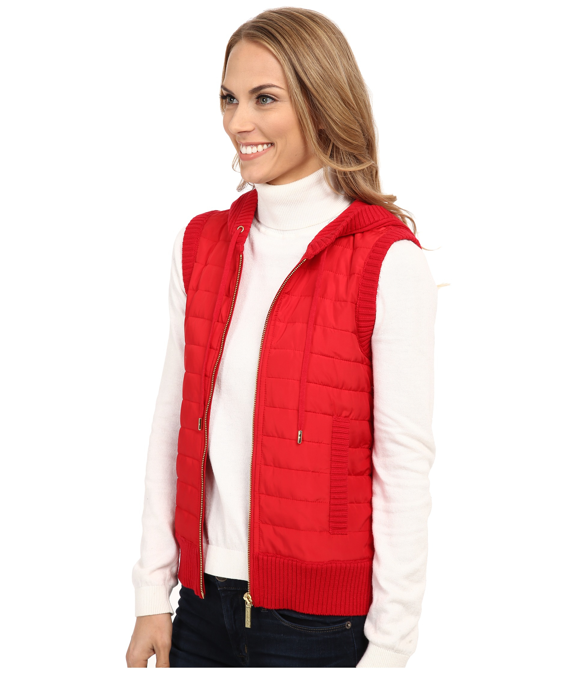 michael kors vest womens red