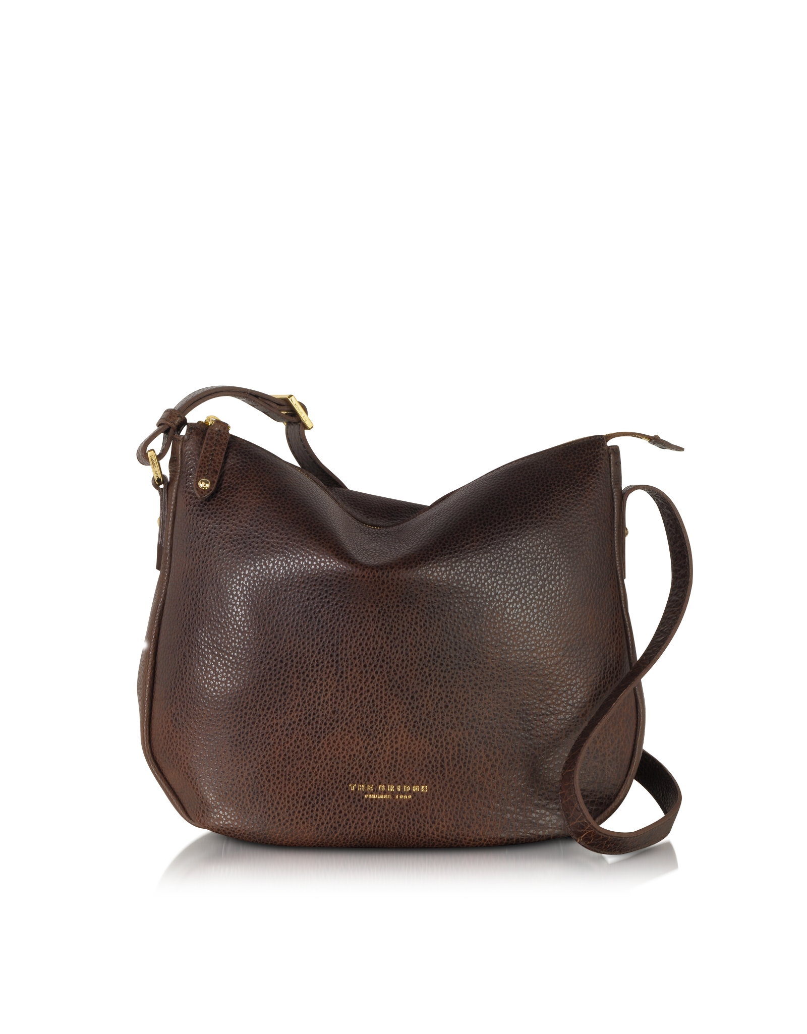 Lyst - The Bridge Sfoderata Soft Dark Brown Leather Shoulder Bag in Brown