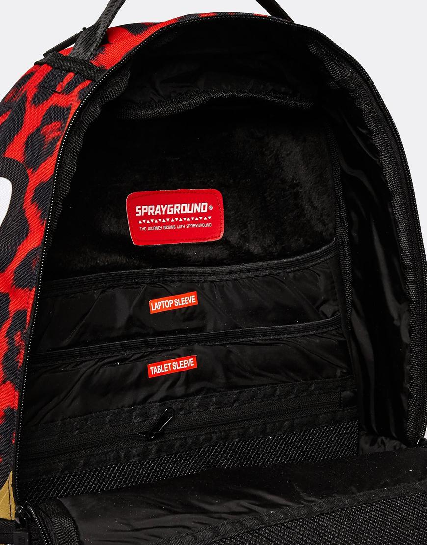 sprayground red shark backpack