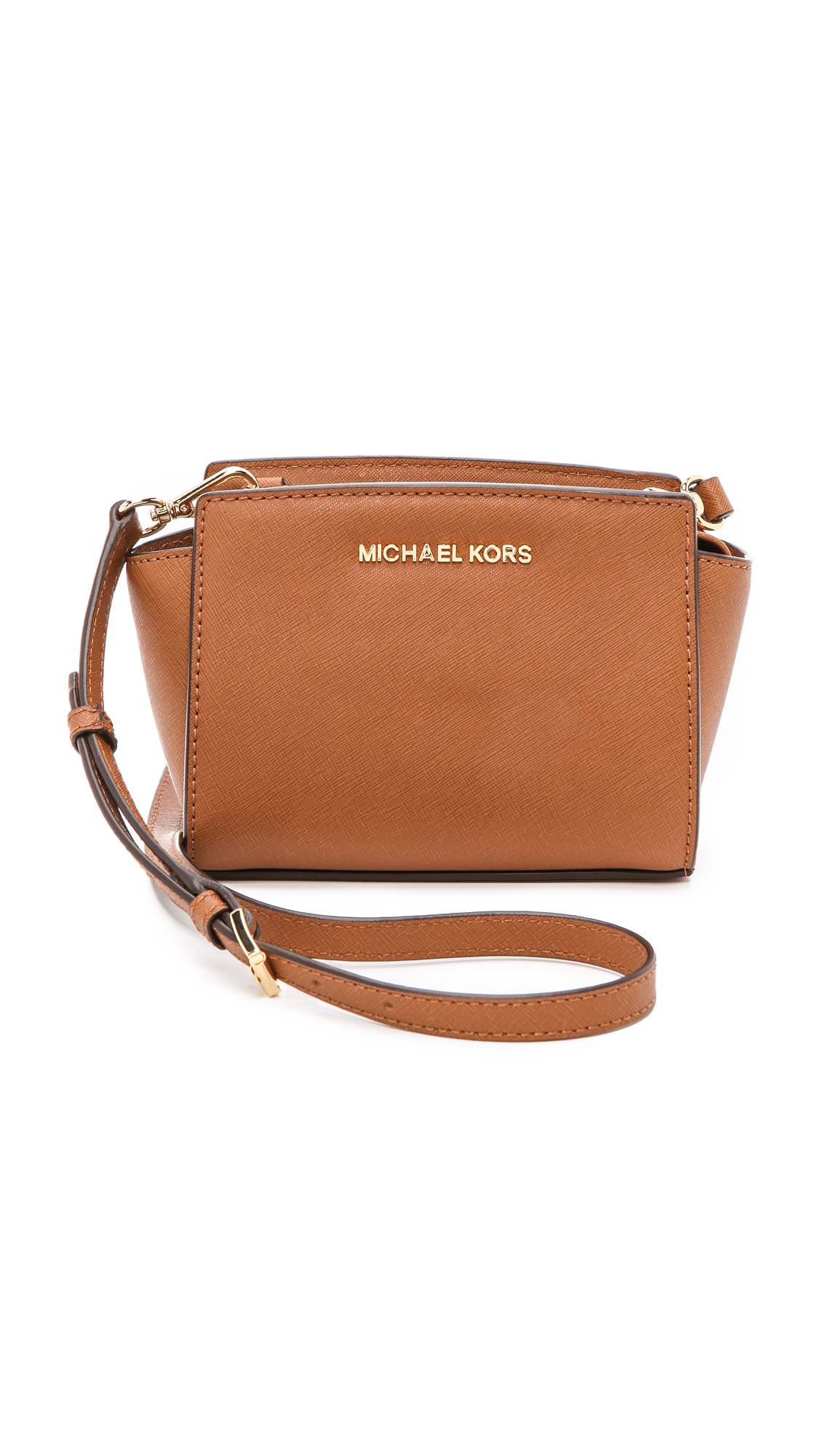 Lyst Michael Michael Kors Selma Mini Messenger Bag Luggage in Brown