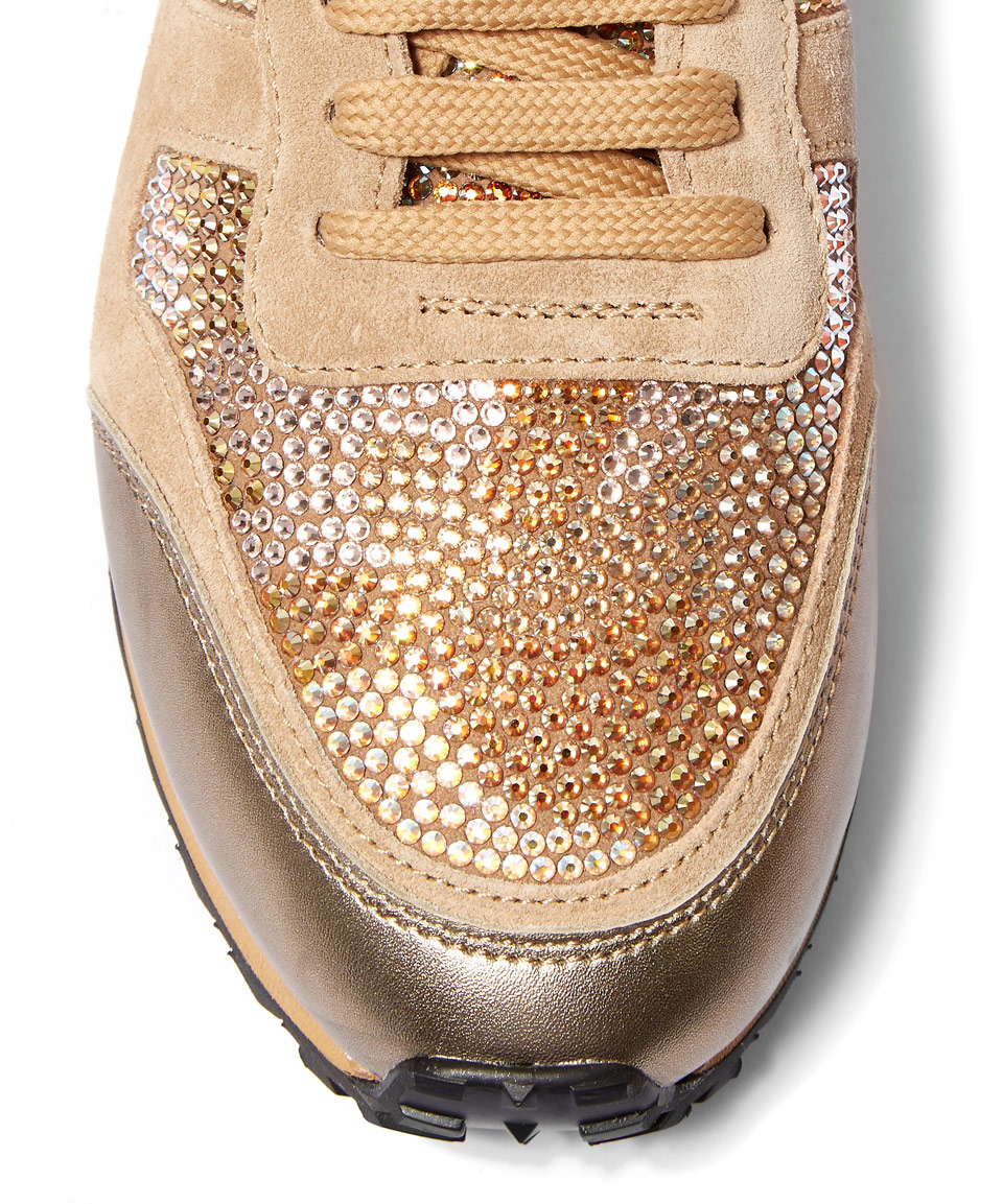 gold valentino trainers