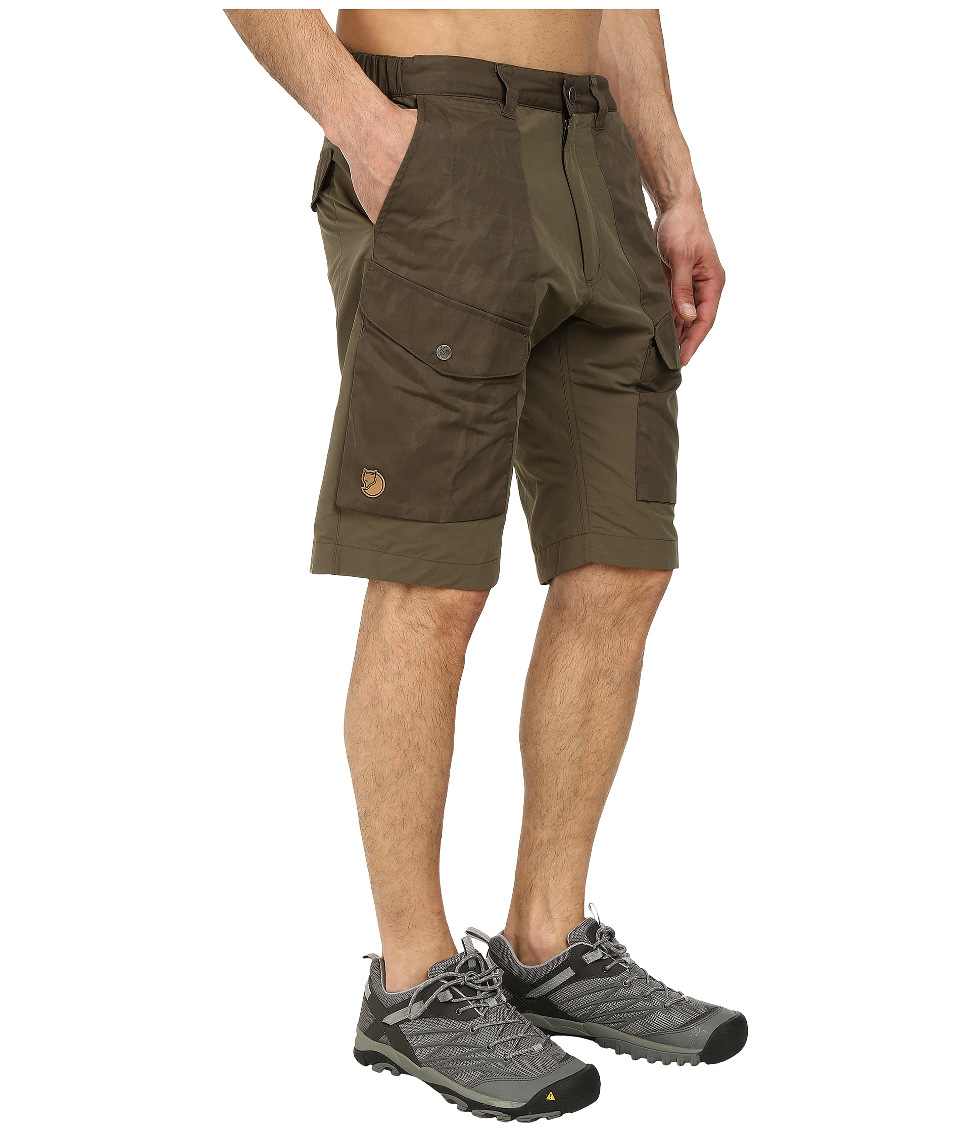 Fjallraven Synthetic Abisko Hybrid Shorts in Green for Men | Lyst