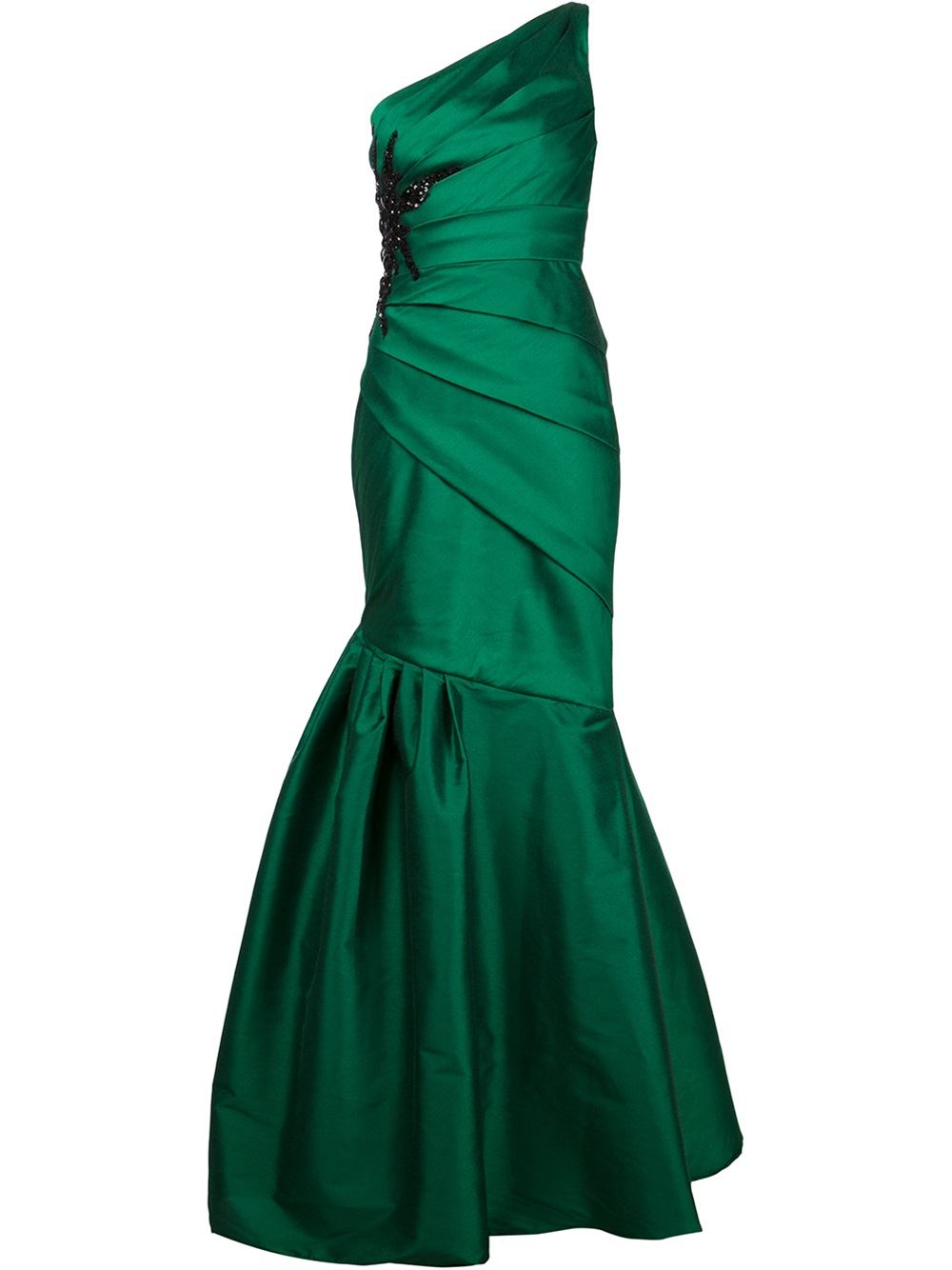 lidee soiree one shoulder gown in green