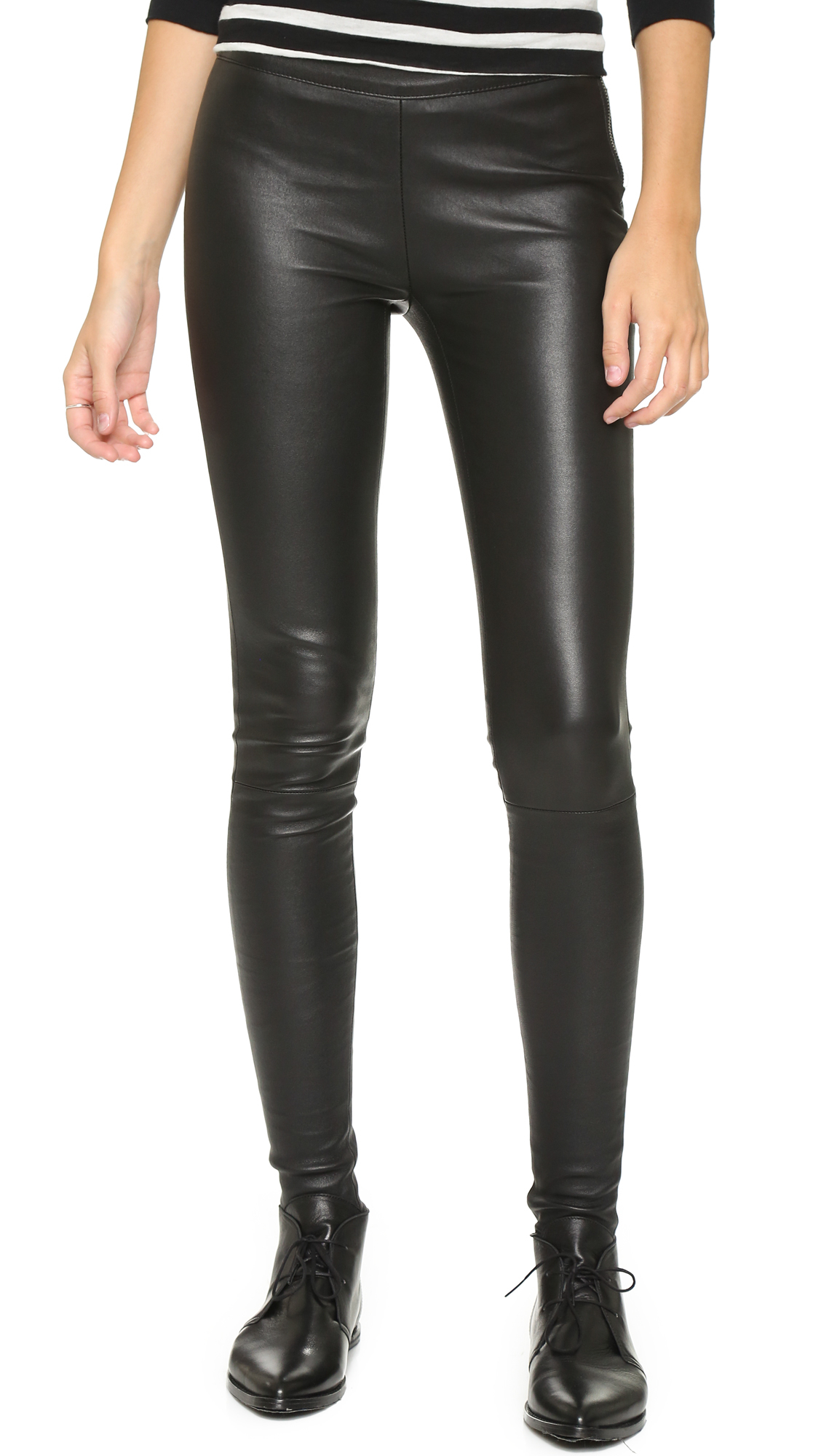 Mackage Stretch Leather Pants in Black | Lyst