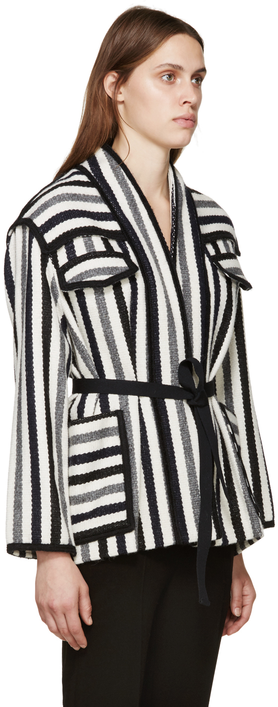 Étoile Isabel Marant Wool Black & White Jacquard Breeda Jacket | Lyst