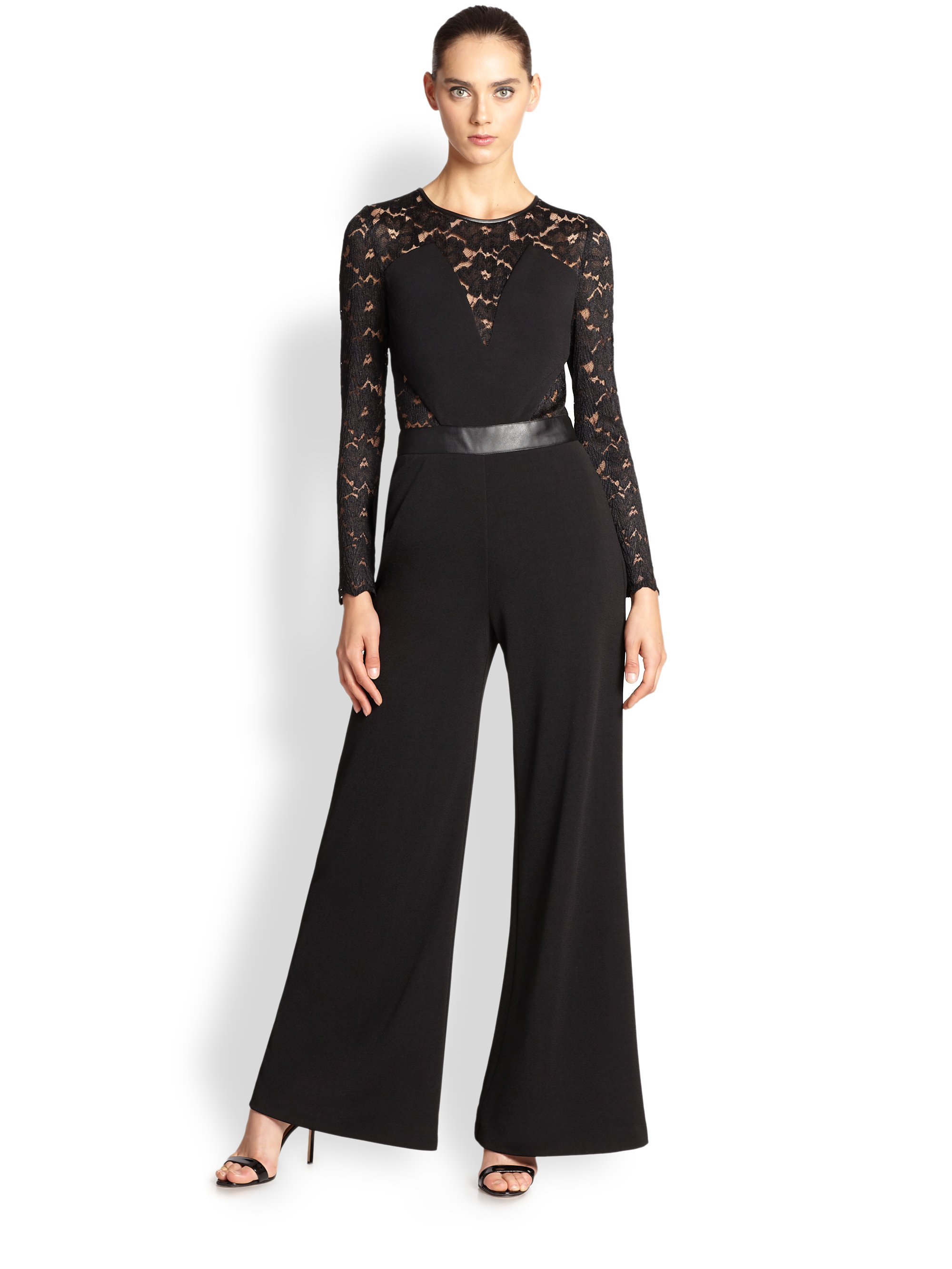 long sleeve lace jumpsuit