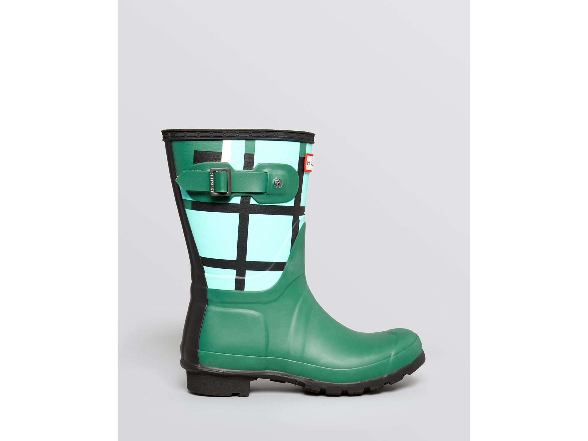 Download HUNTER Rain Boots - Original Short Tartan in Green - Lyst