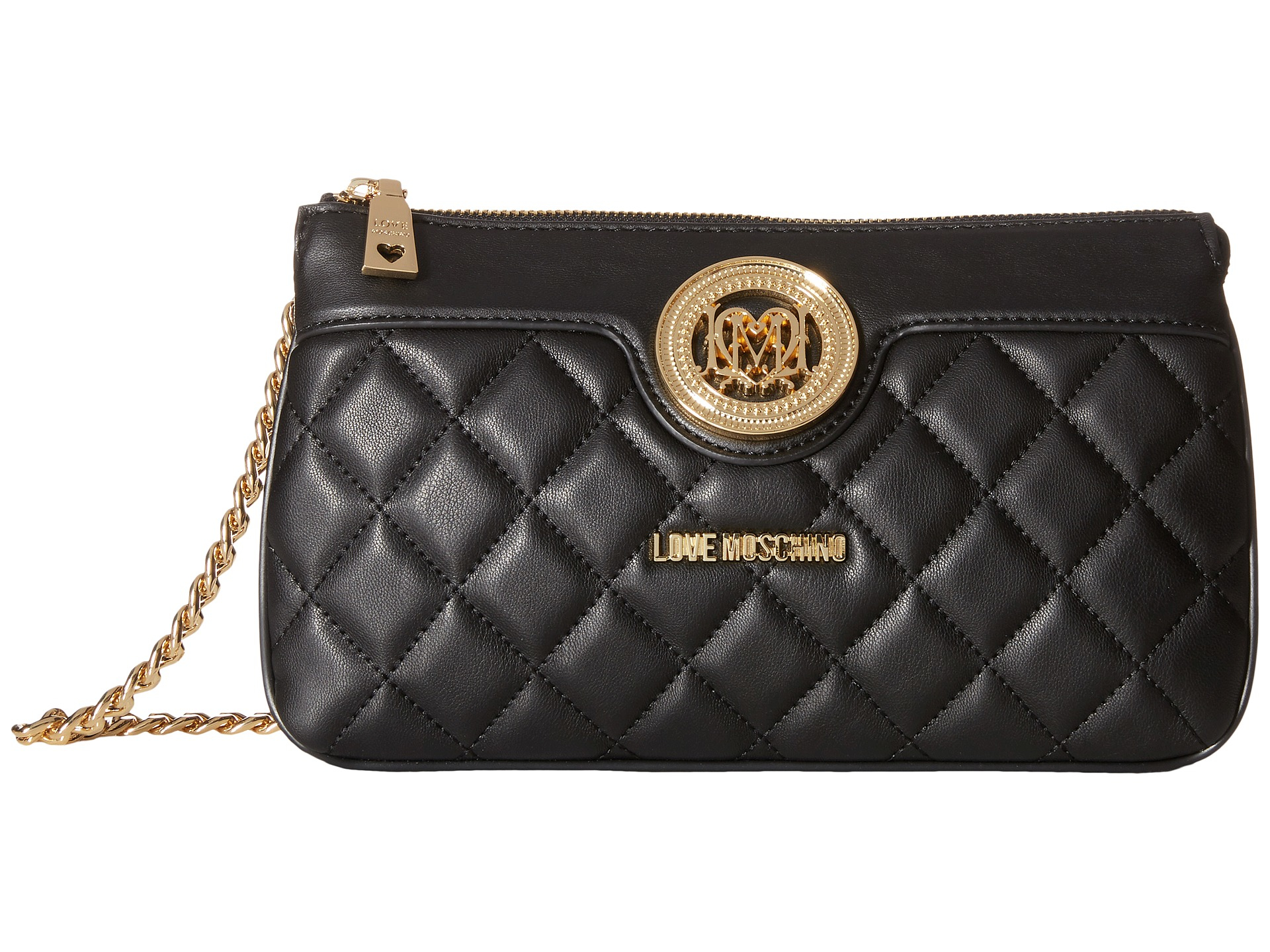 Lyst Love Moschino Quilted Evening Bag In Black Gallery