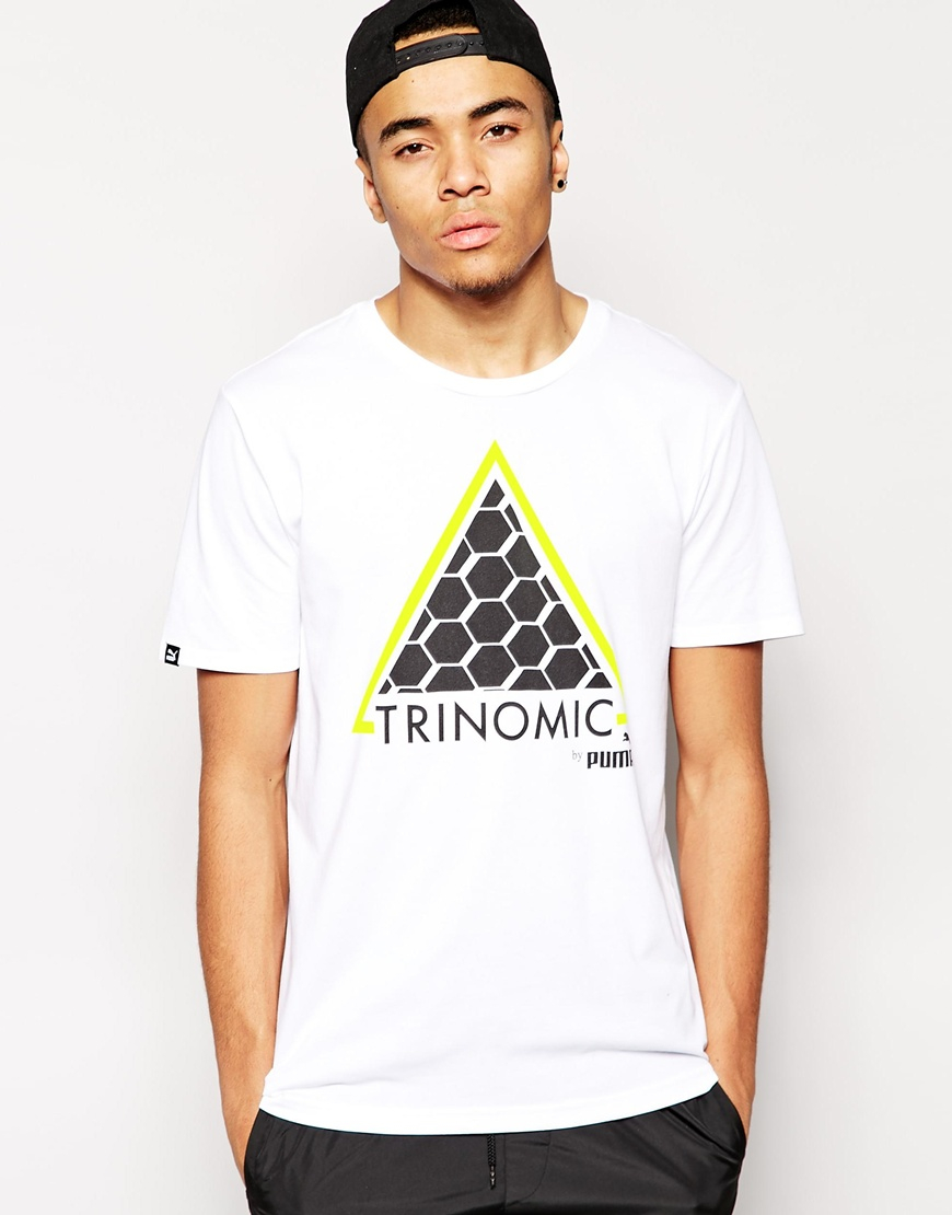 PUMA Trinomic T-Shirt in White for Men 