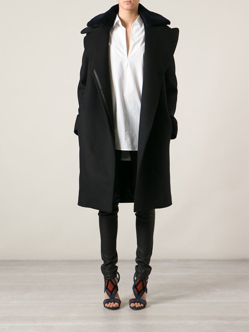 acne black coat