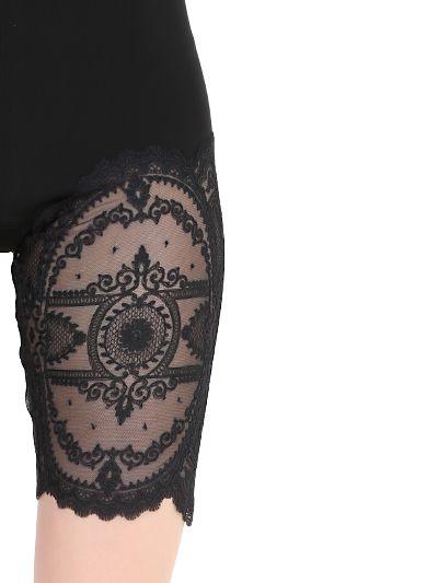 La Perla Neoprene Desire Embroidered Shorts in Black | Lyst