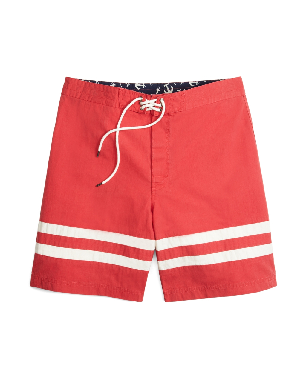 Brooks Brothers Lifeguard Stripe Swim Trunks in Red for Men | Lyst