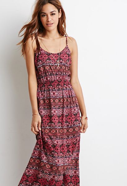 Forever 21 Southwestern Print Maxi Dress in Purple (Rustblack) Forever 21 Southwestern Print Maxi Dress in Purple (Rustblack)
