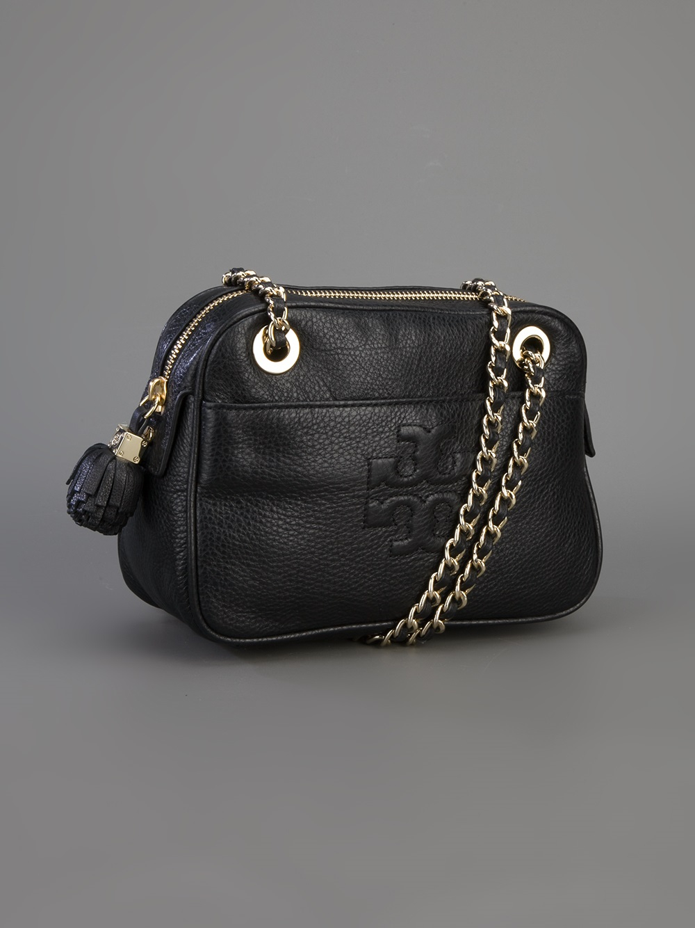 Tory Burch Chain Link Shoulder Bag in Black Lyst