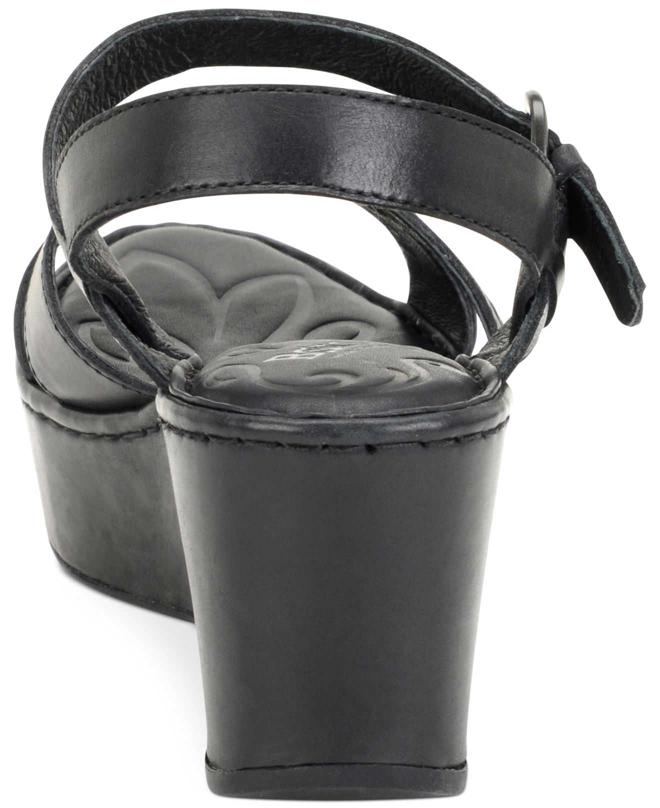 born black wedge sandals