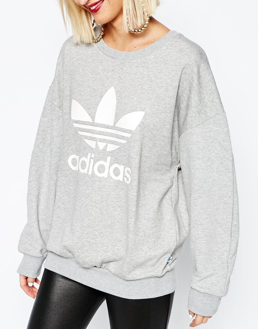 adidas oversized crew neck sweatshirt