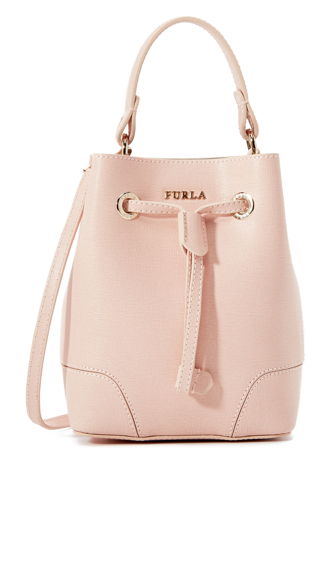 Furla Leather Stacy Mini Bucket Bag Magnolia in Pink Lyst