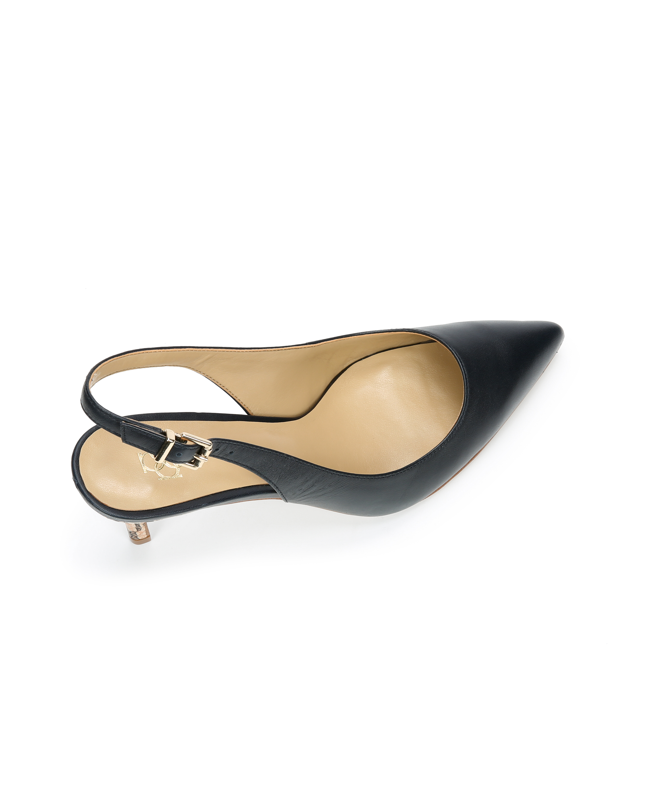 kitten heel sling back