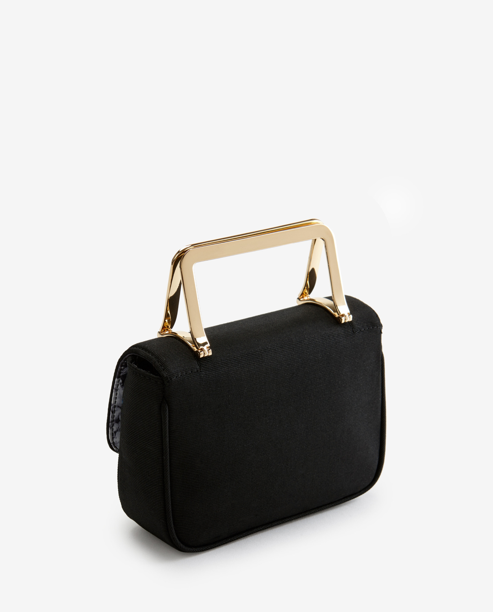 Ted Baker Grosgrain Mini Clutch Bag in Black | Lyst