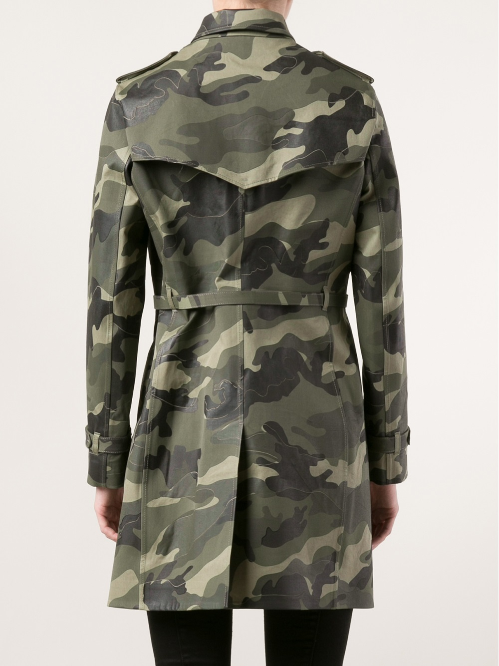 long camo trench coat