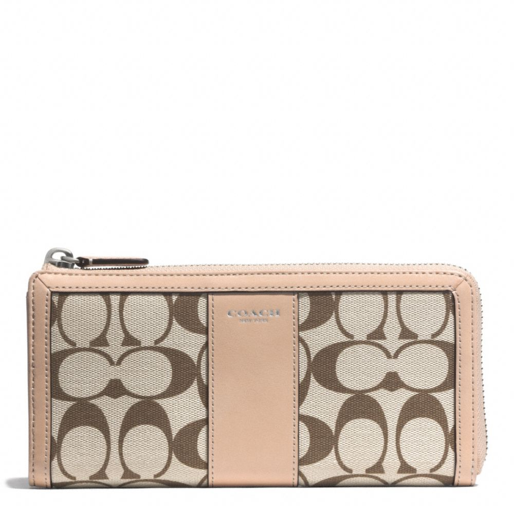 Lyst Coach Legacy Slim Zip Wallet in Printed Signature Fabric in Gray