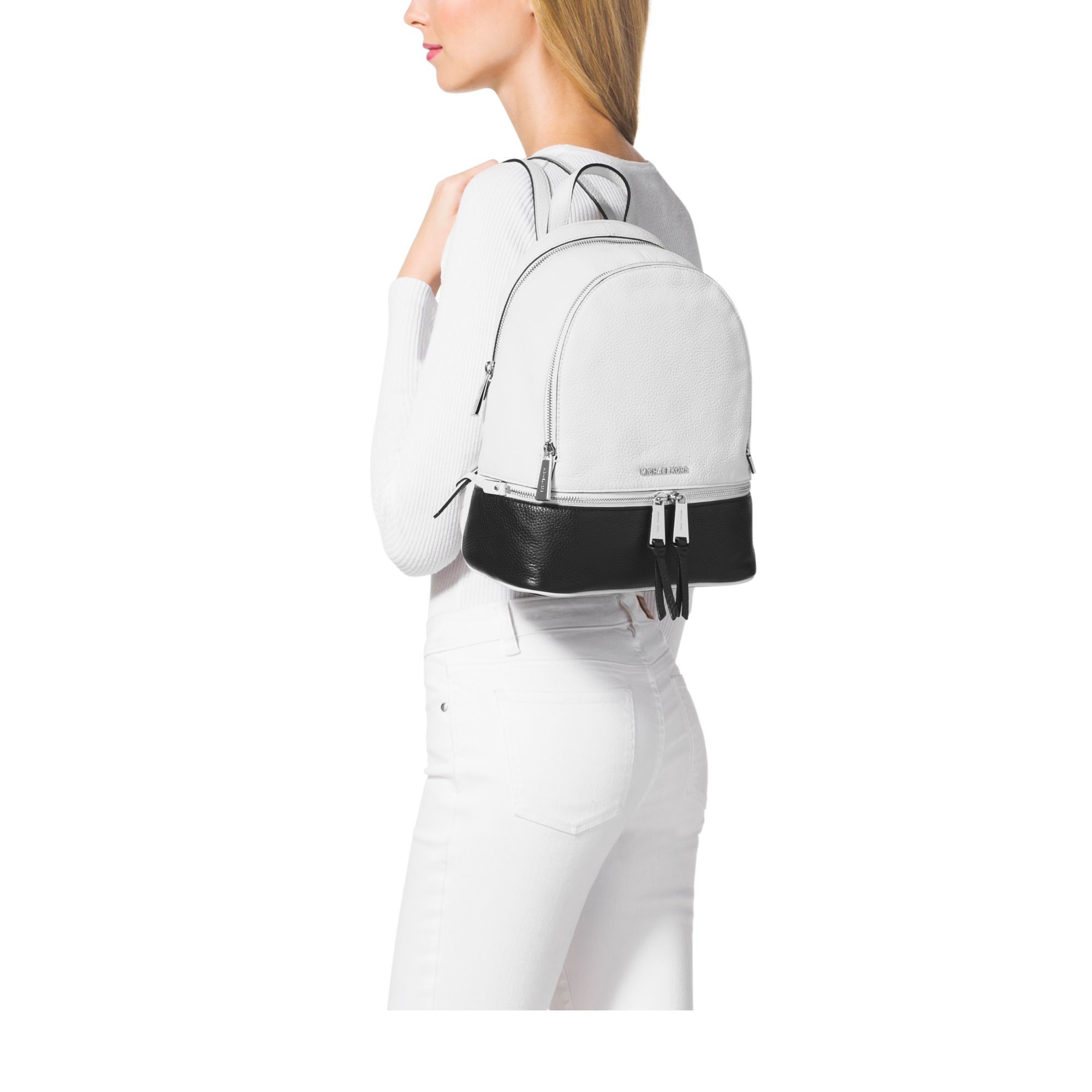 rhea medium leather backpack