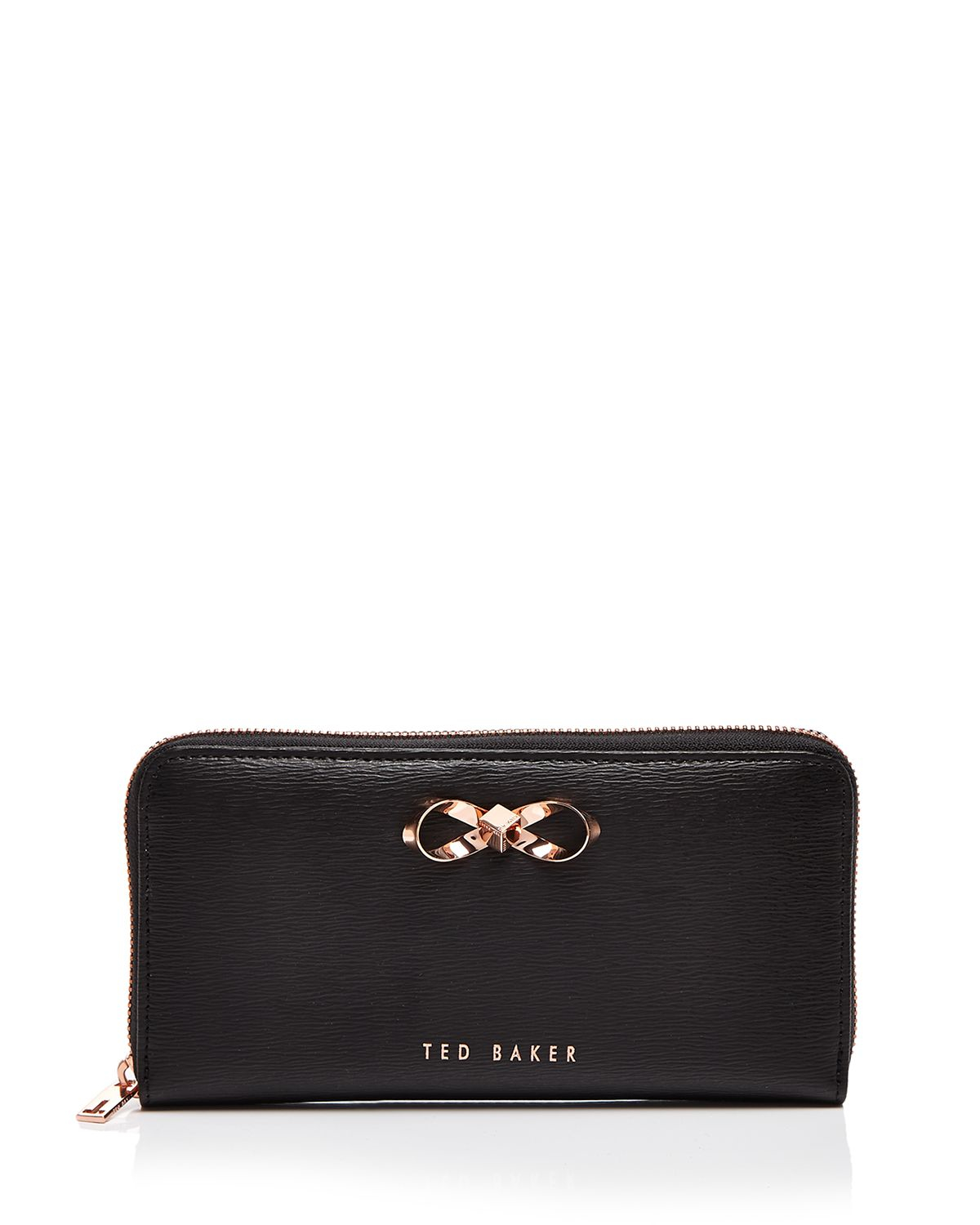 ted baker freesia zip around matinee wallet in black lyst ted baker freesia zip around matinee wallet in black lyst