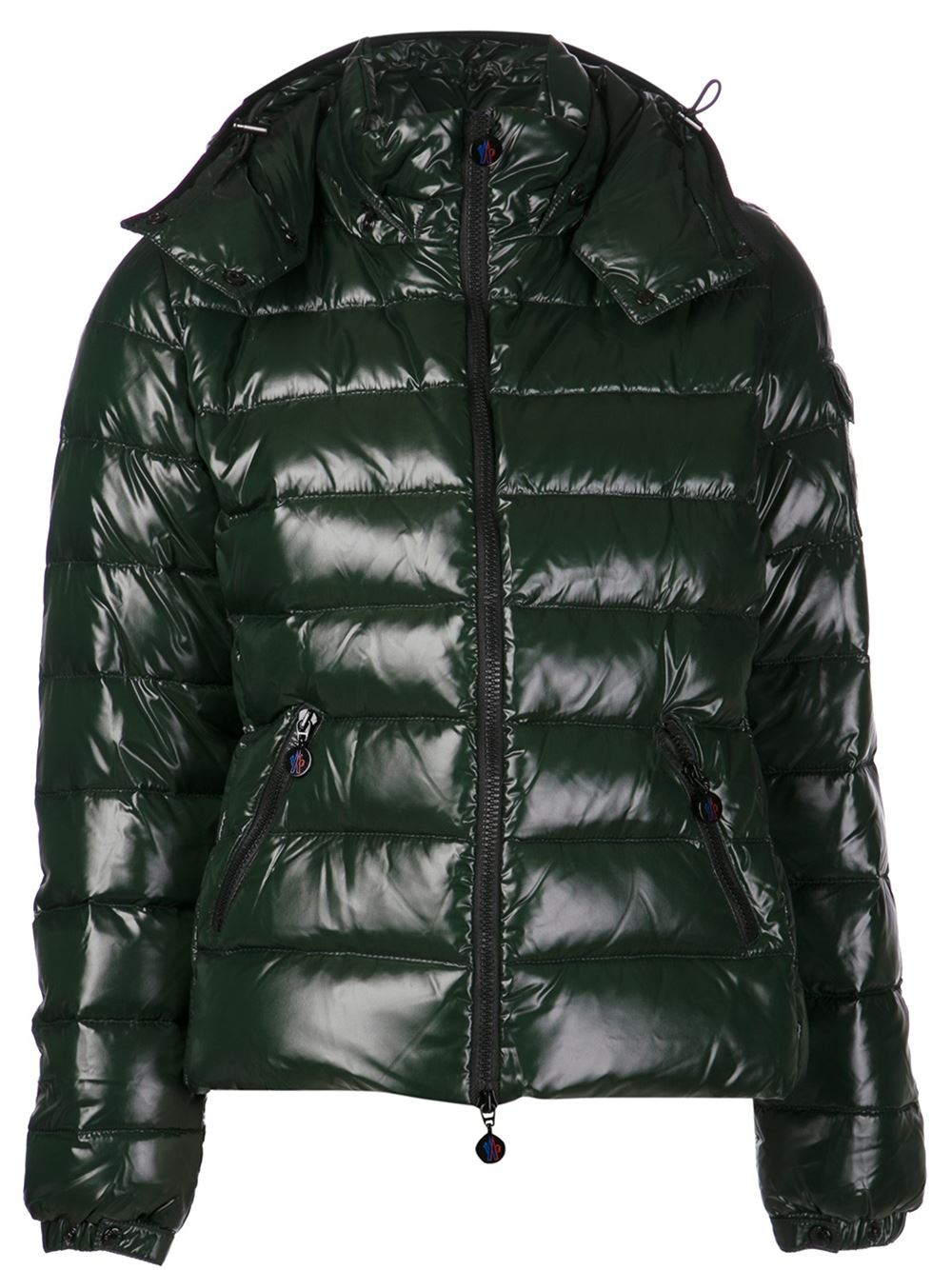 Moncler 'Bady' Short Coat in Green | Lyst