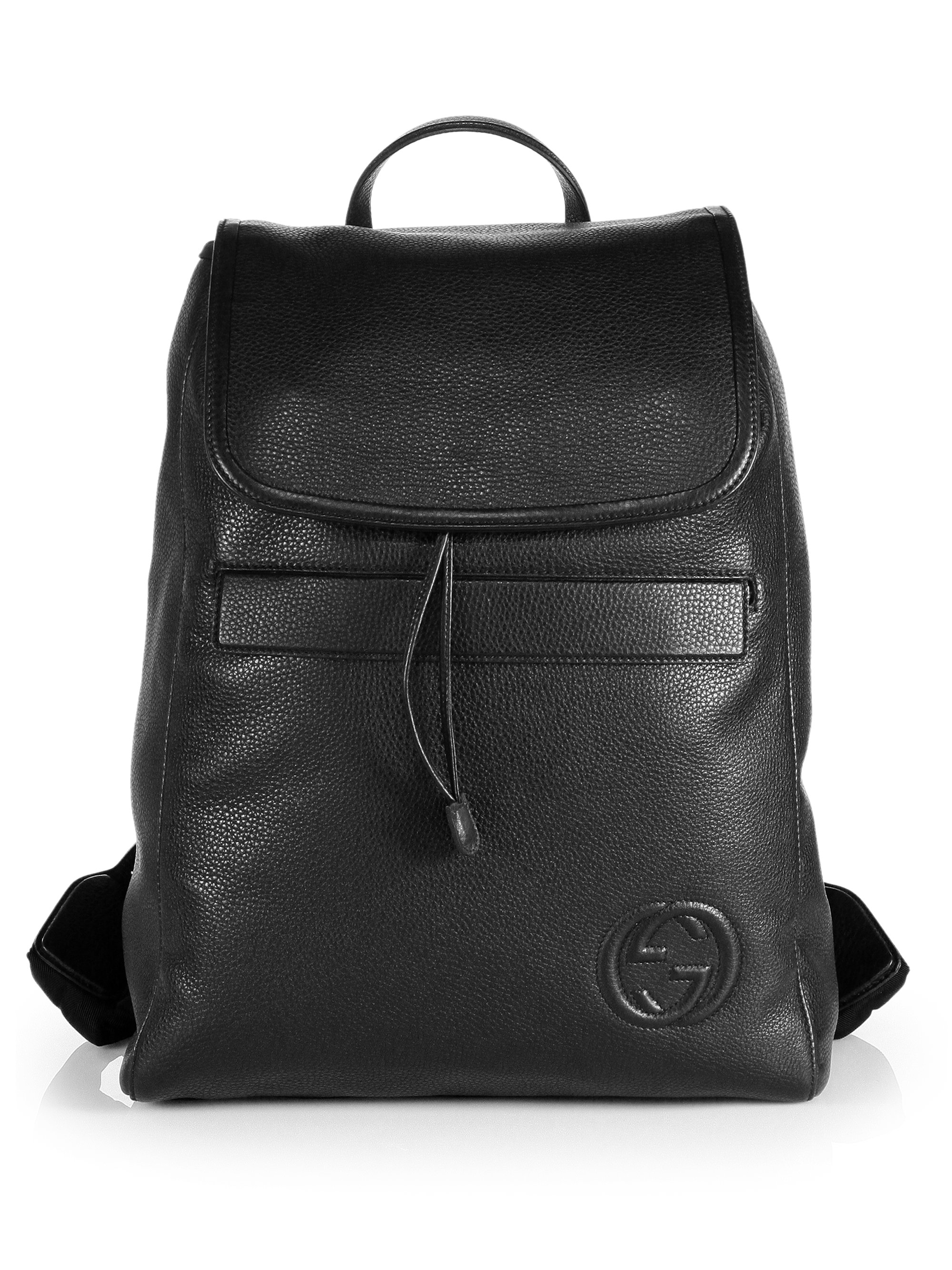 Gucci Leather Backpack in Black for Men - Lyst