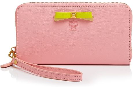 Mcm Wallet - Mina Zipped Large in Pink (Light Pink) | Lyst