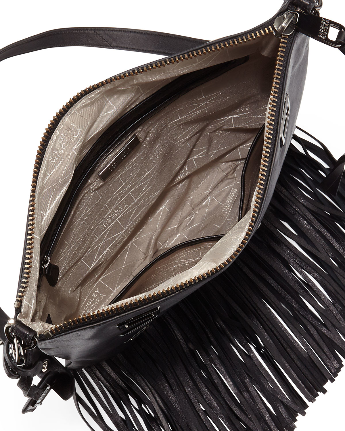 Badgley Mischka Black Leather Handbag