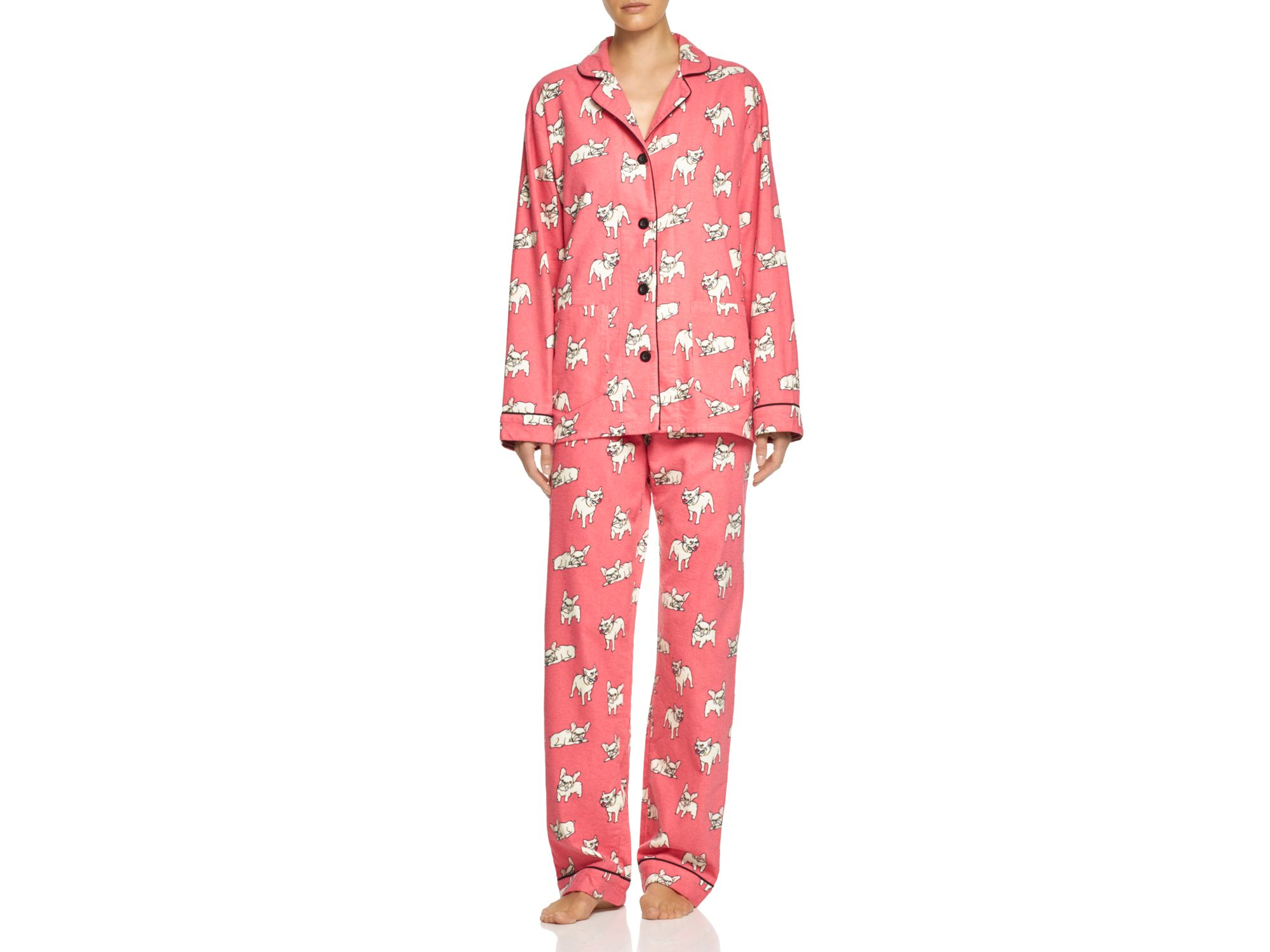 Pj salvage French Bulldog Pajama Set in Red | Lyst