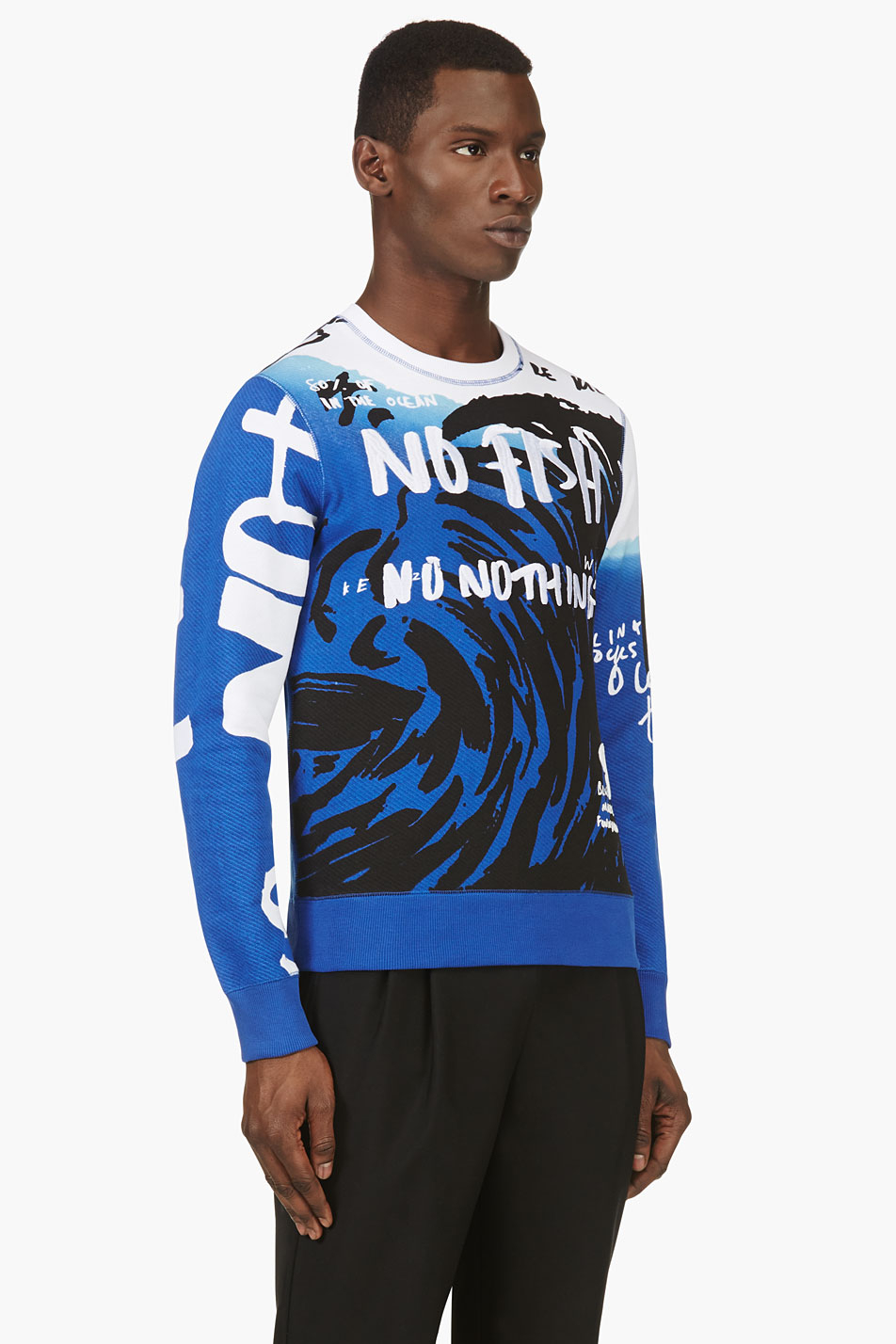 KENZO No Fish Not Nothing Sweater in Blue for Men - Lyst