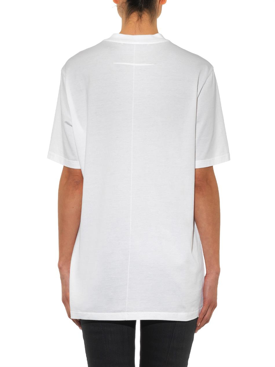 Givenchy Bambi-Print Cotton T-Shirt in White - Lyst