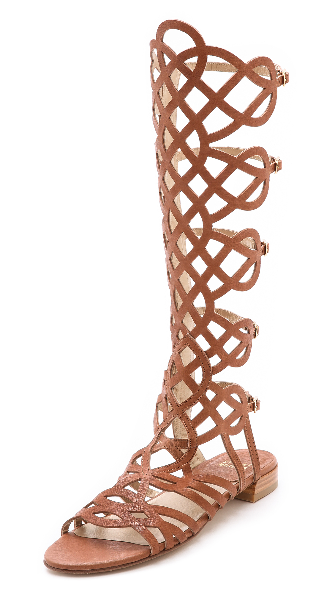 Stuart Weitzman Aphrodite Gladiator Sandals Camel in Brown - Lyst