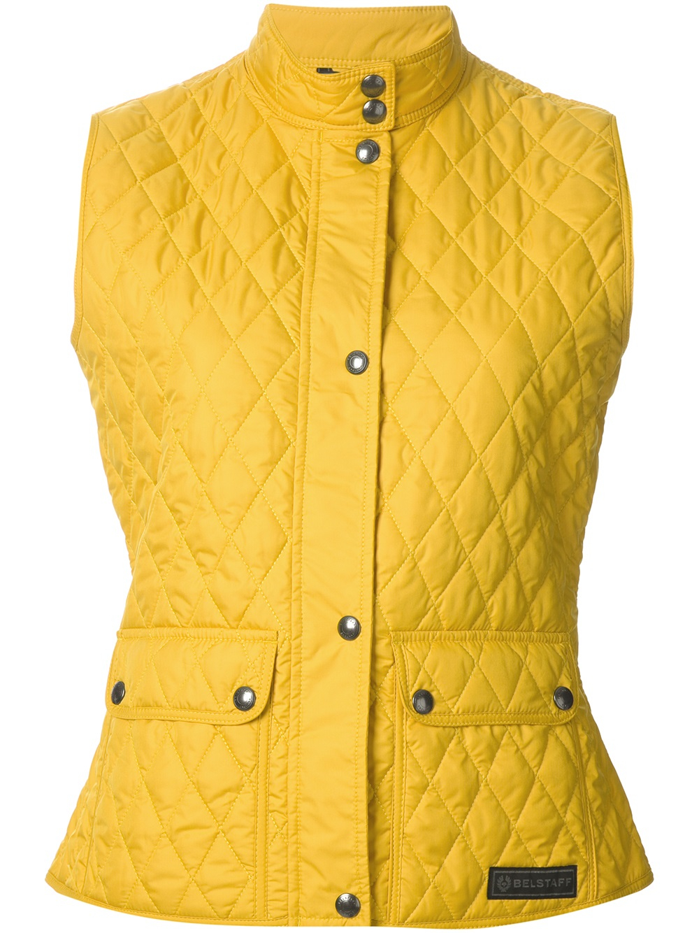 Lyst - Belstaff Quilted Gilet in Yellow