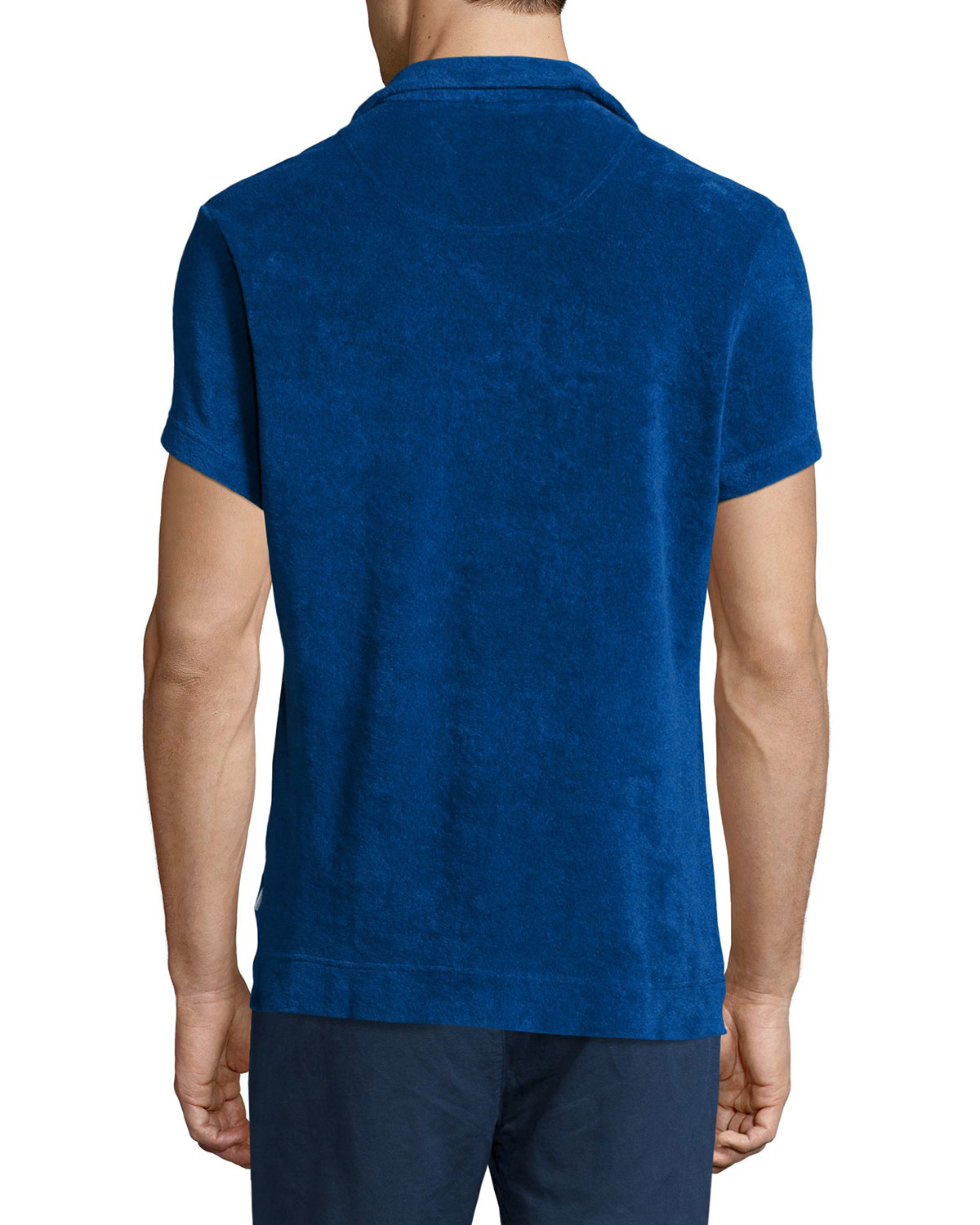 Orlebar Brown Terry Towel Short-sleeve Polo Shirt in Blue for Men - Lyst