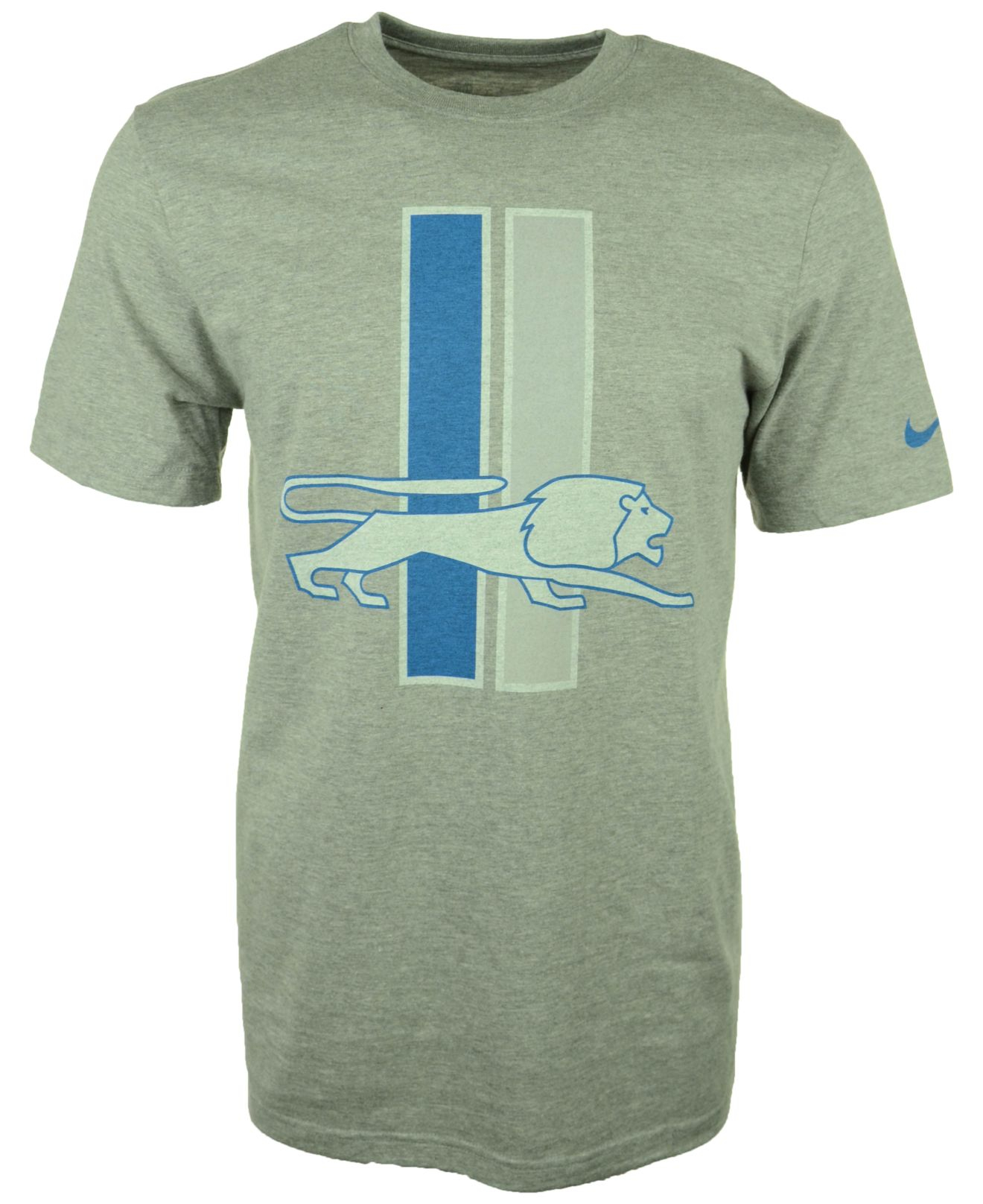 Nike Men'S Detroit Lions Retro Logo T-Shirt in Gray for Men