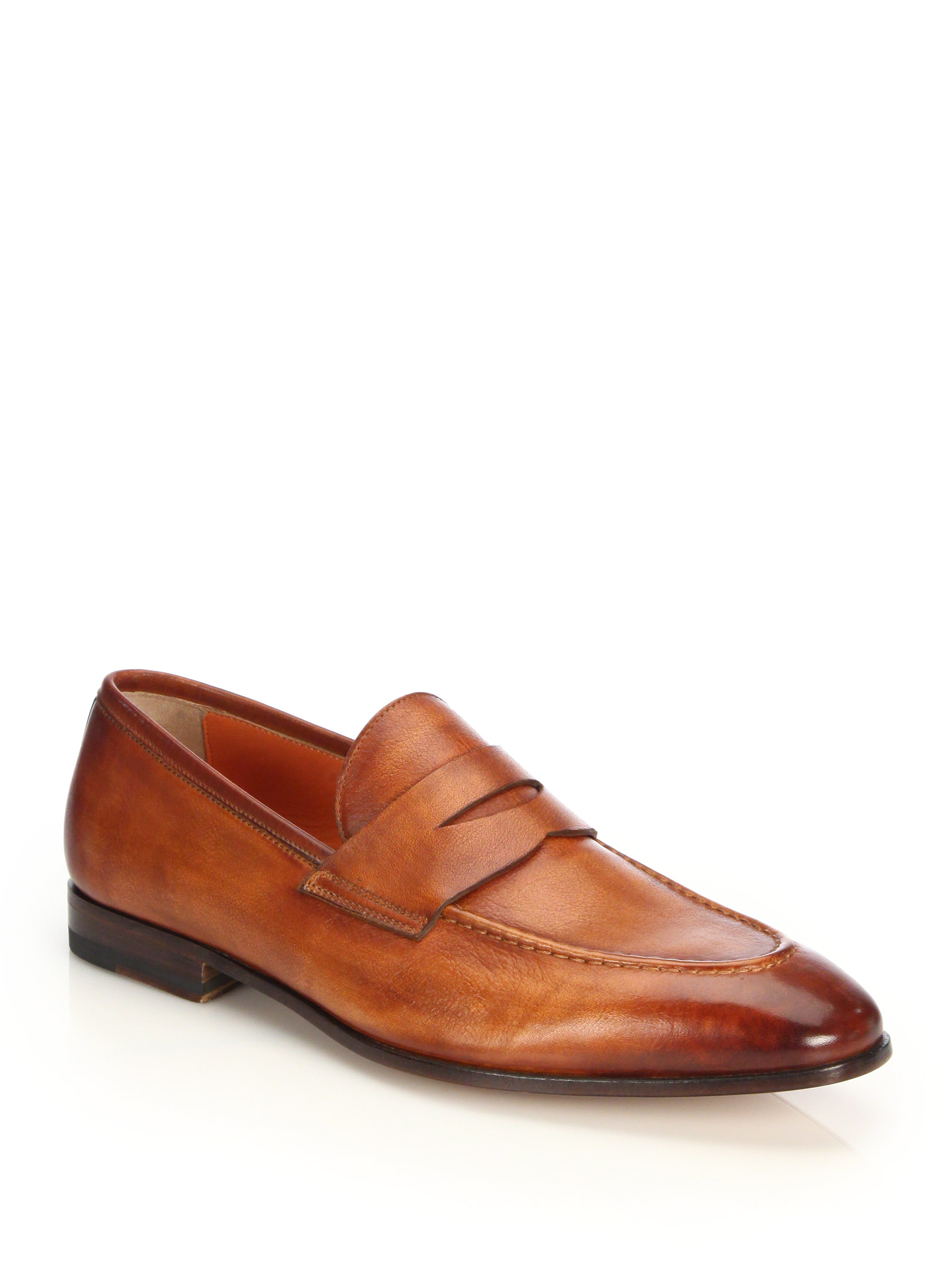 santoni loafers sale santoni tristan leather loafers in brown for lyst santoni loafers sale santoni tristan leather loafers in brown for lyst