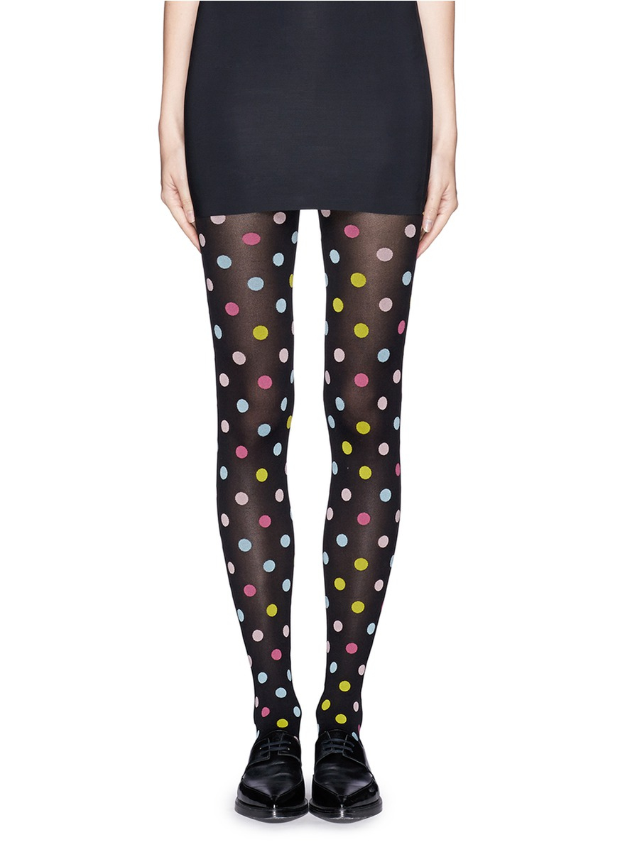 Happy Socks Small Polka Dot Tights Lyst