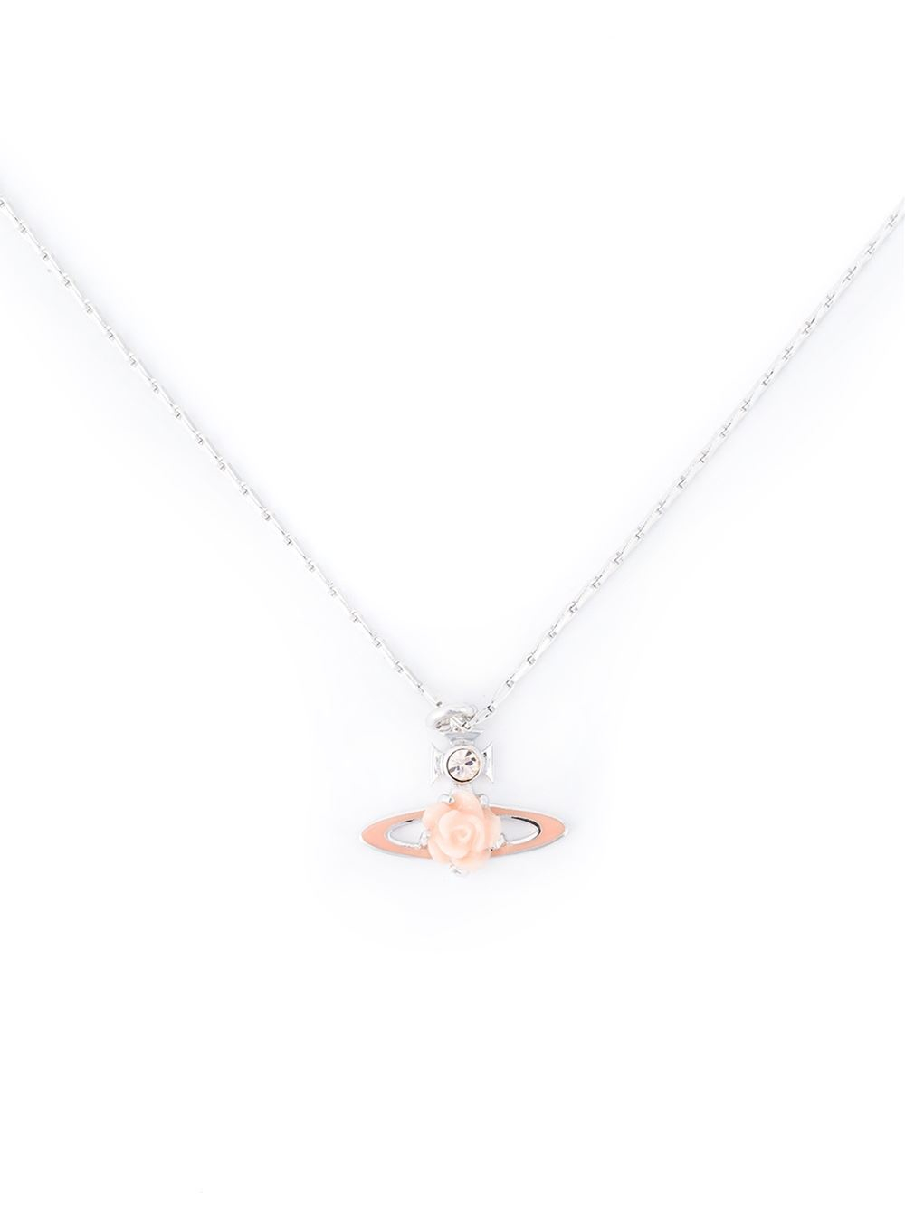 Vivienne Westwood Flower Orb Pendant Necklace In Metallic Pink Lyst
