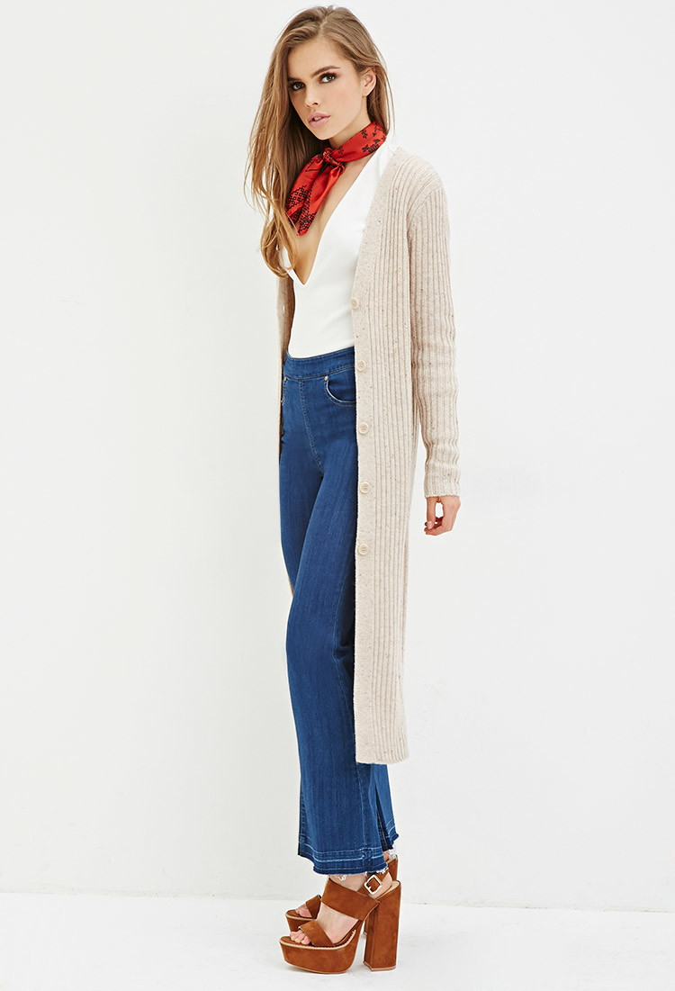 oatmeal longline cardigan