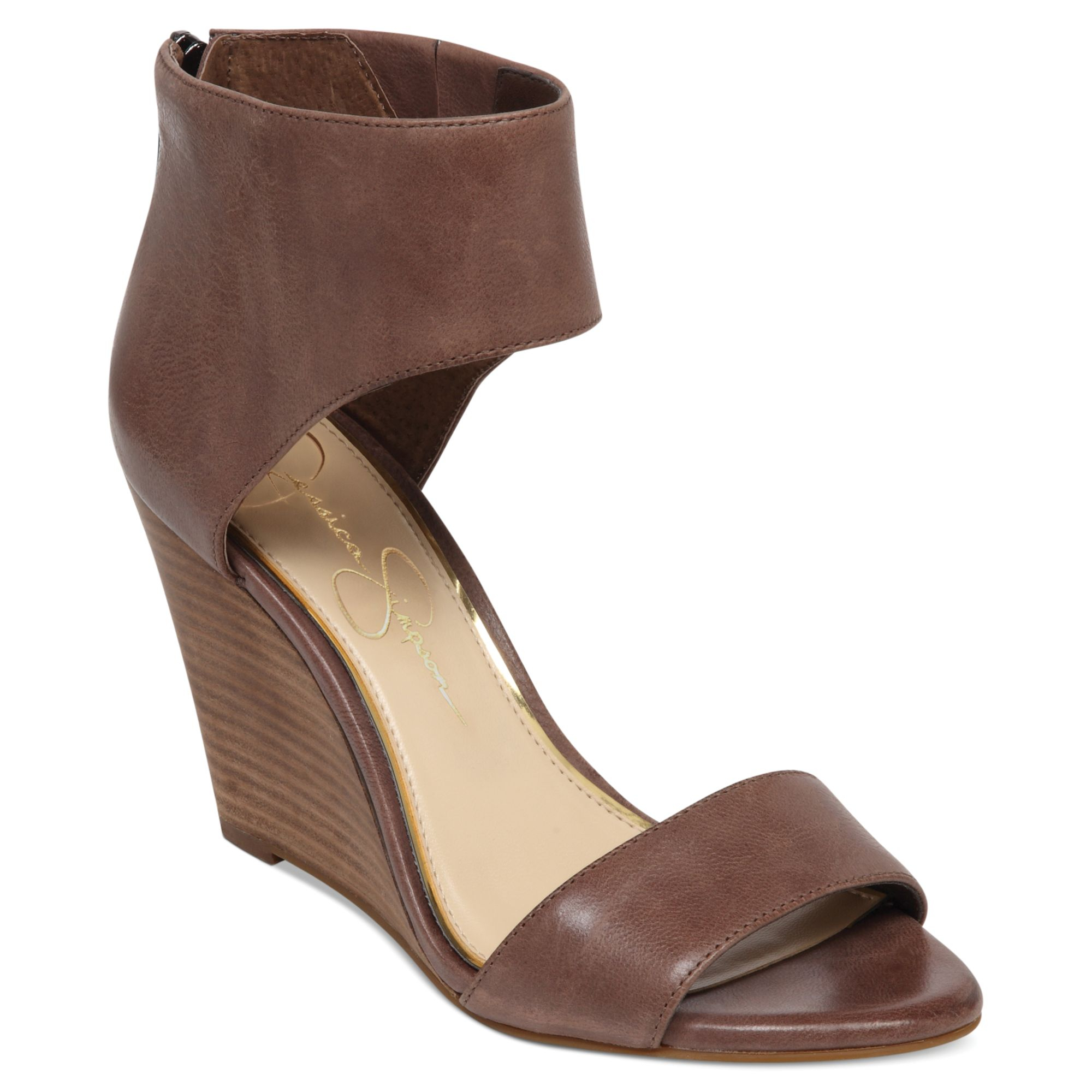 brown wedge sandals 
