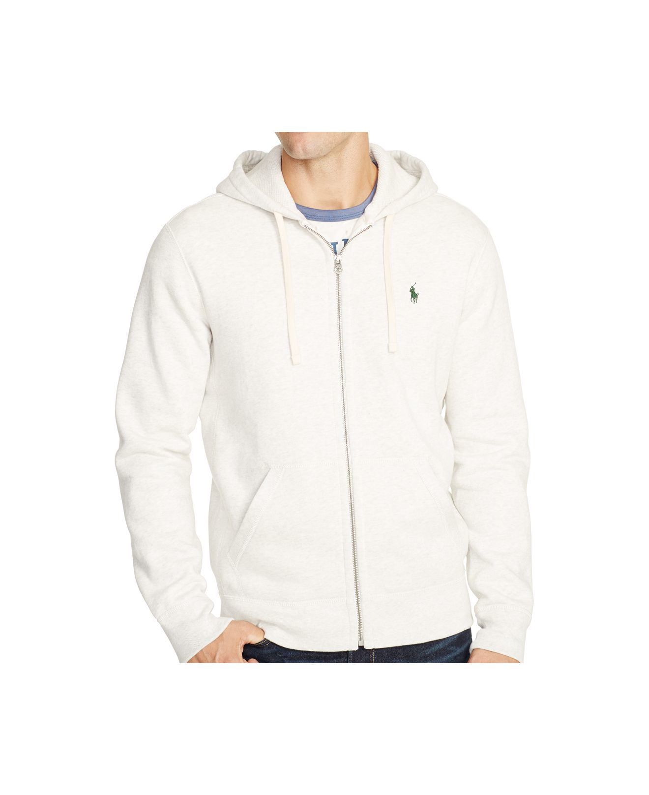 white ralph lauren zip up hoodie