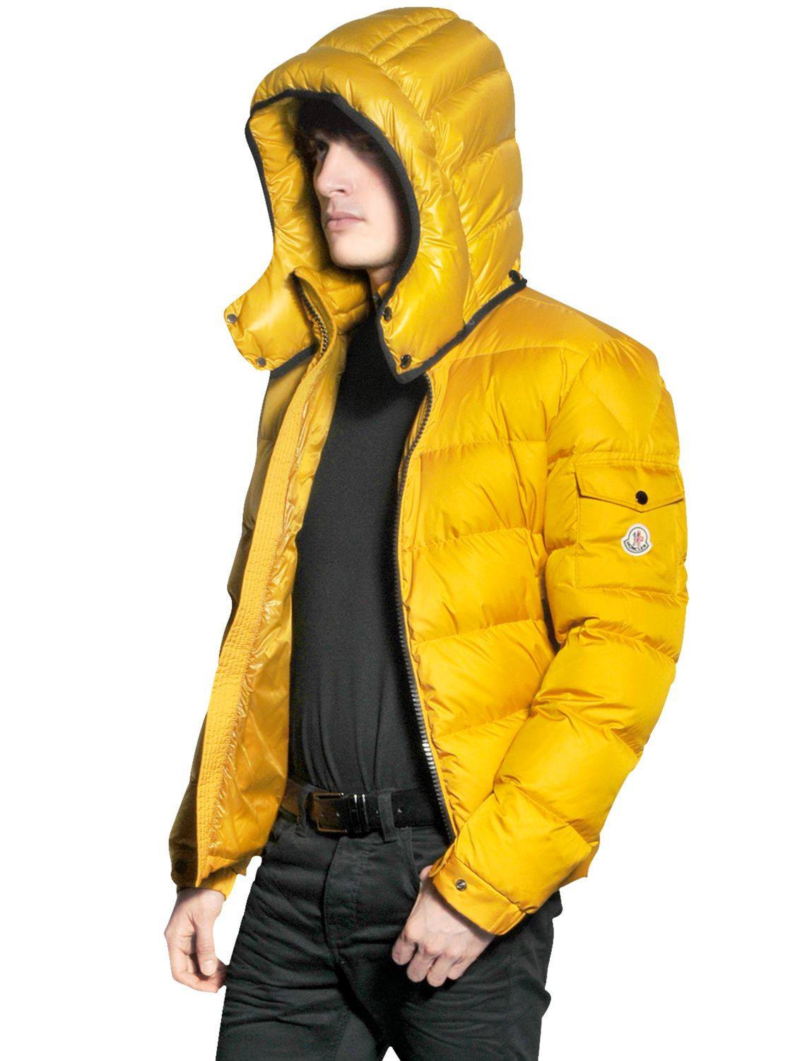 Moncler Hymalay Micro Lux Down Jacket in Mustard (Yellow) for Men - Lyst