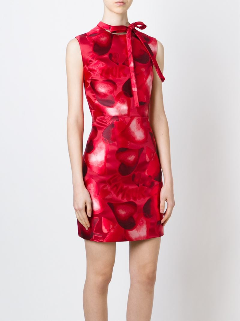 red valentino heart print dress