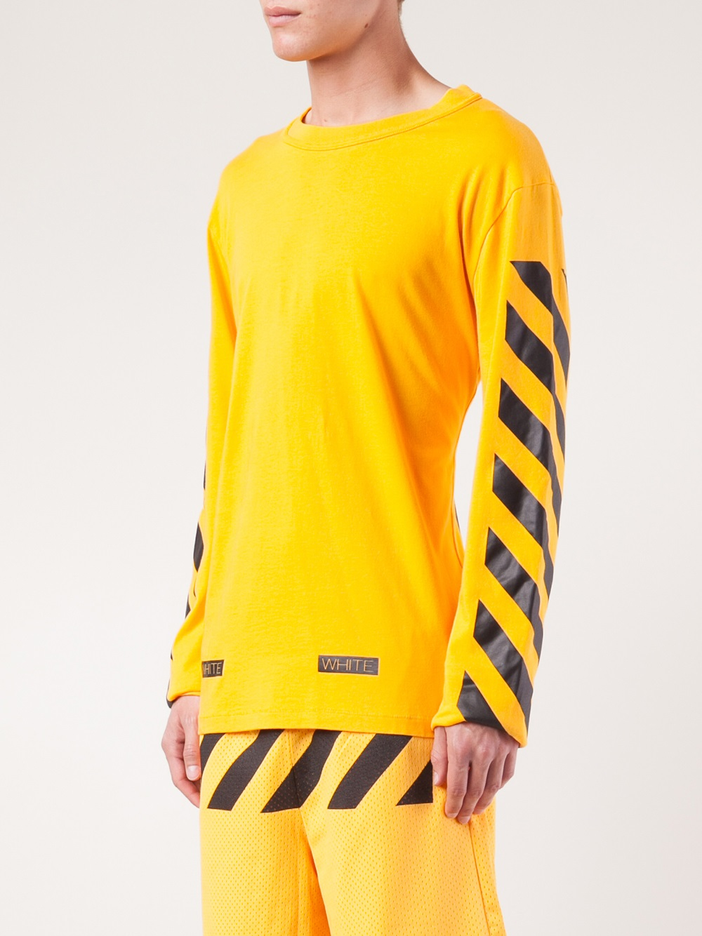 Off-White c/o Virgil Abloh Long Sleeve T-Shirt in Yellow for Men