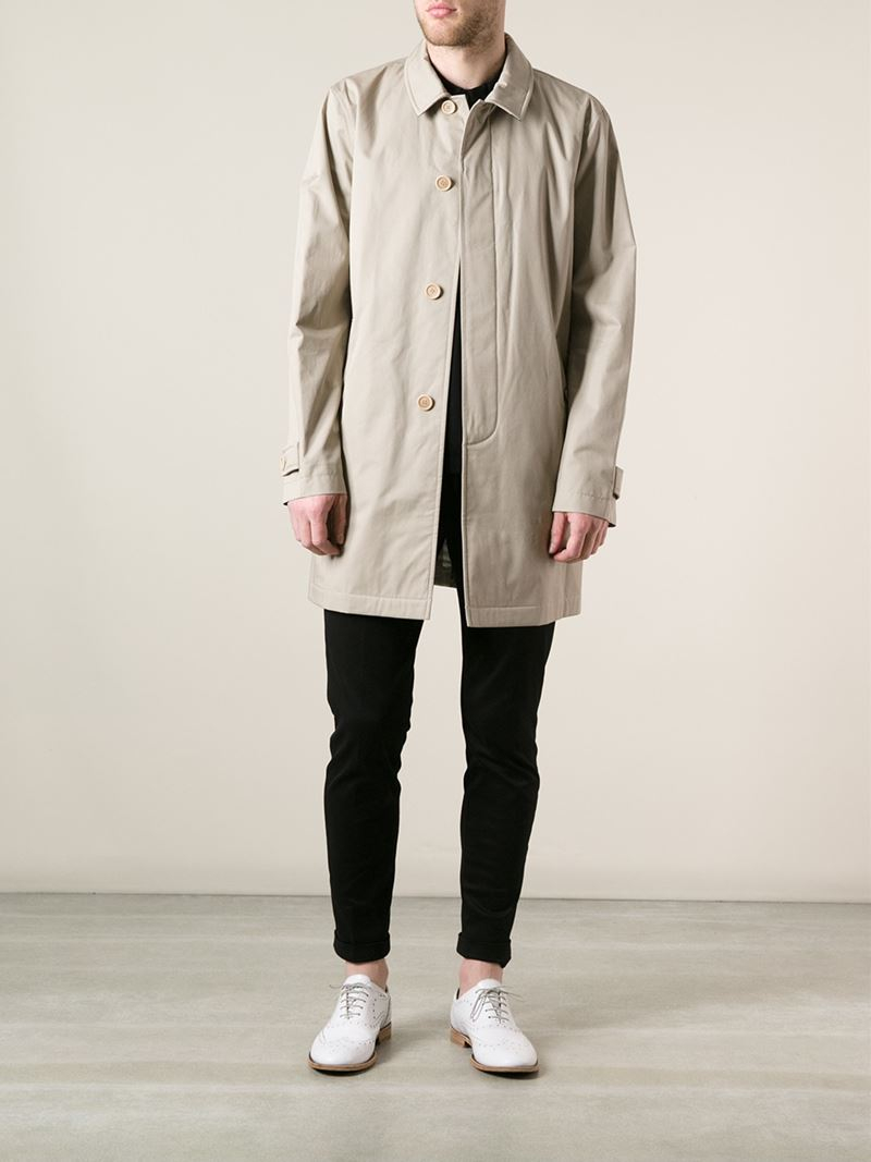 Lyst - Burberry Brit 'Burley' Raincoat in White for Men