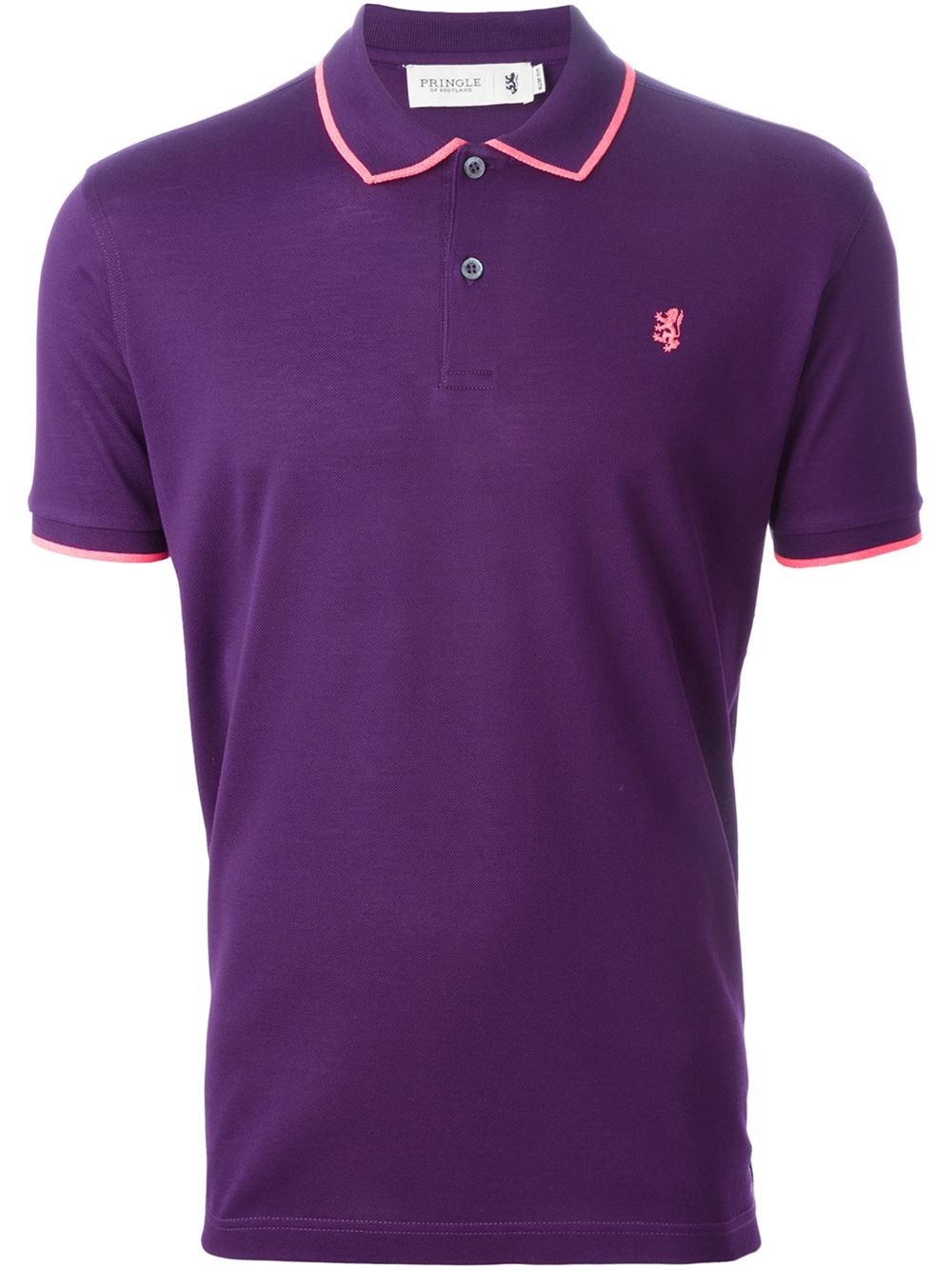 Pringle Of Scotland LogoEmbroidered Polo Shirt in Pink for Men (PINK